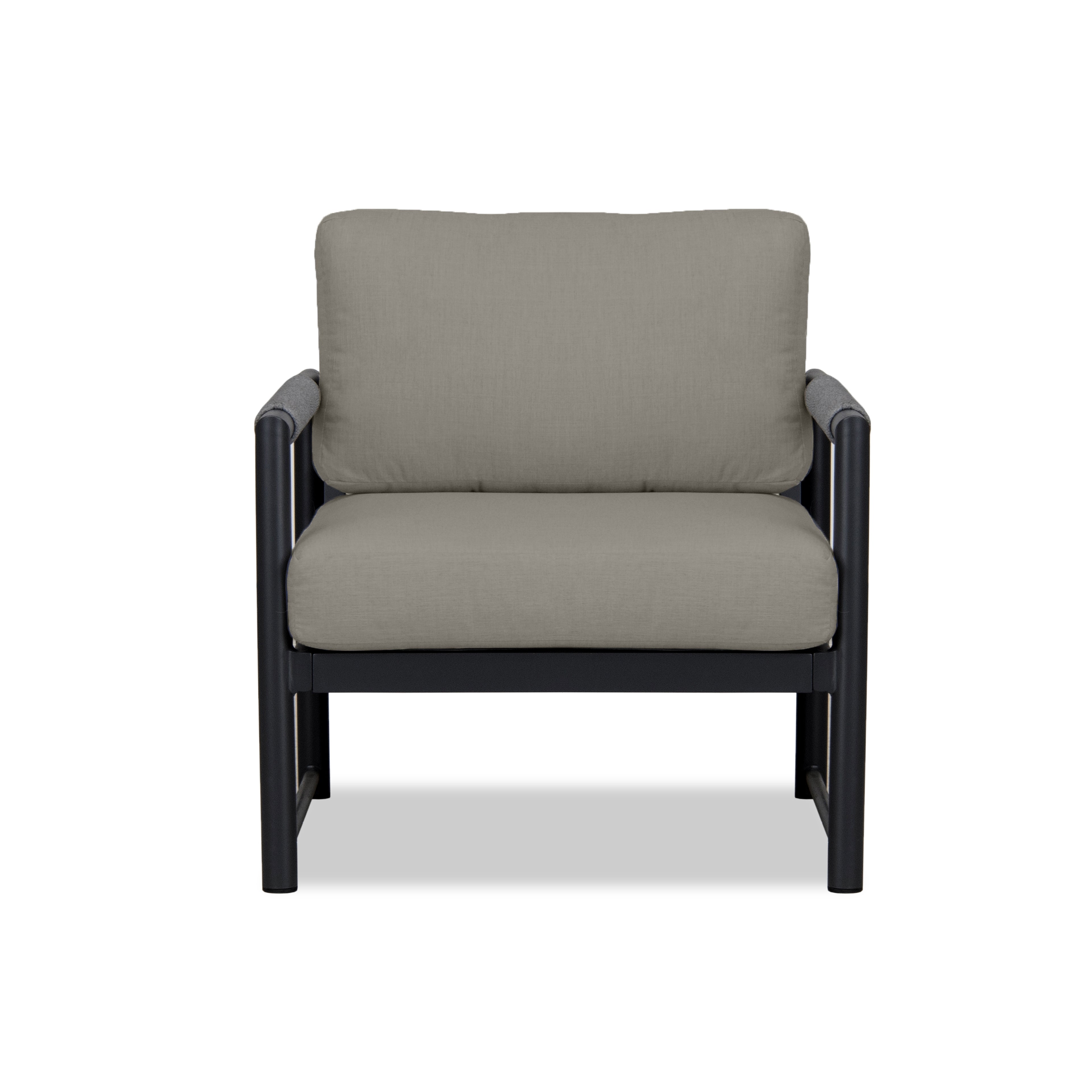 Alto Club Chair#Finish_Black#Fabric_Canvas Charcoal