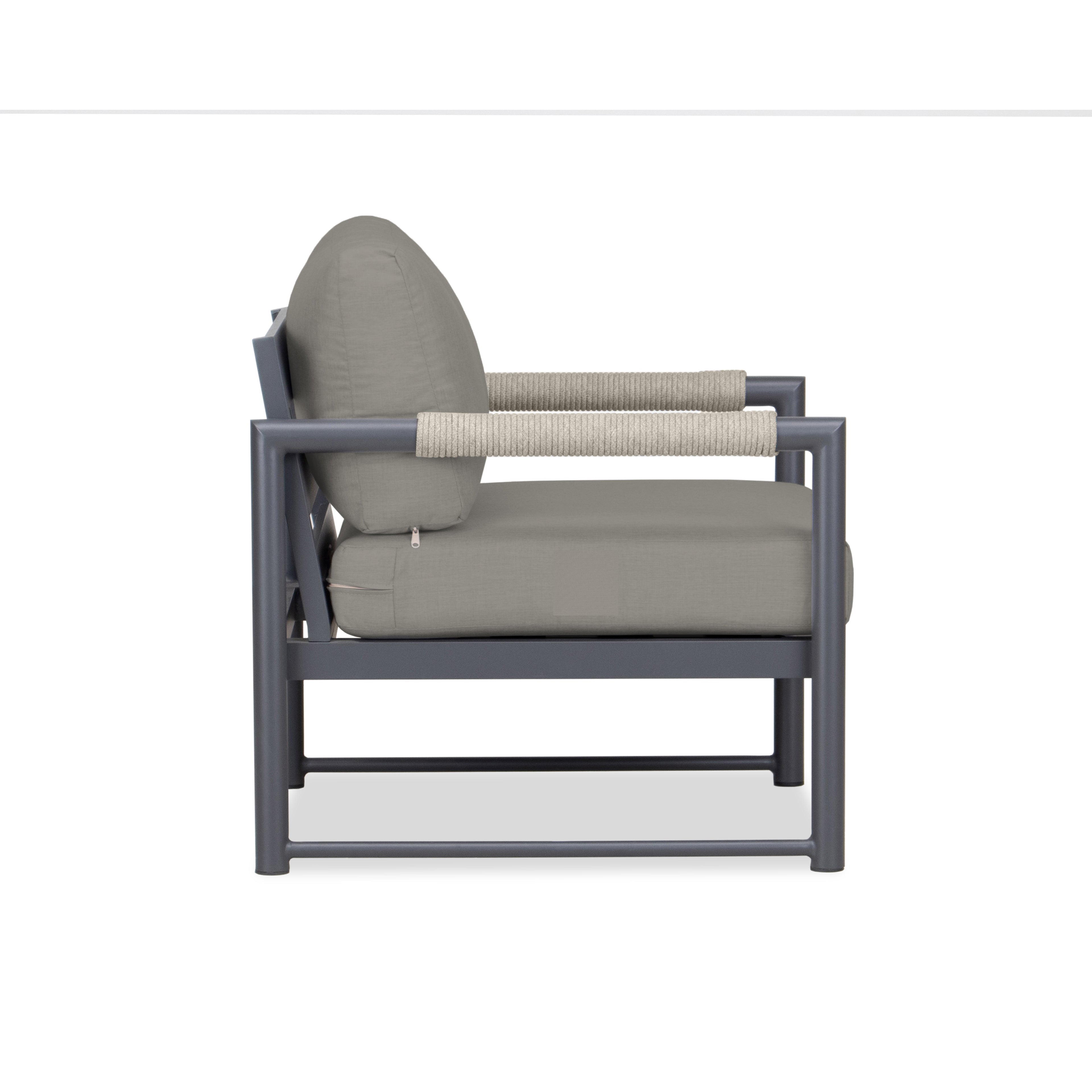 Alto Club Chair#Finish_Slate#Fabric_Canvas Charcoal