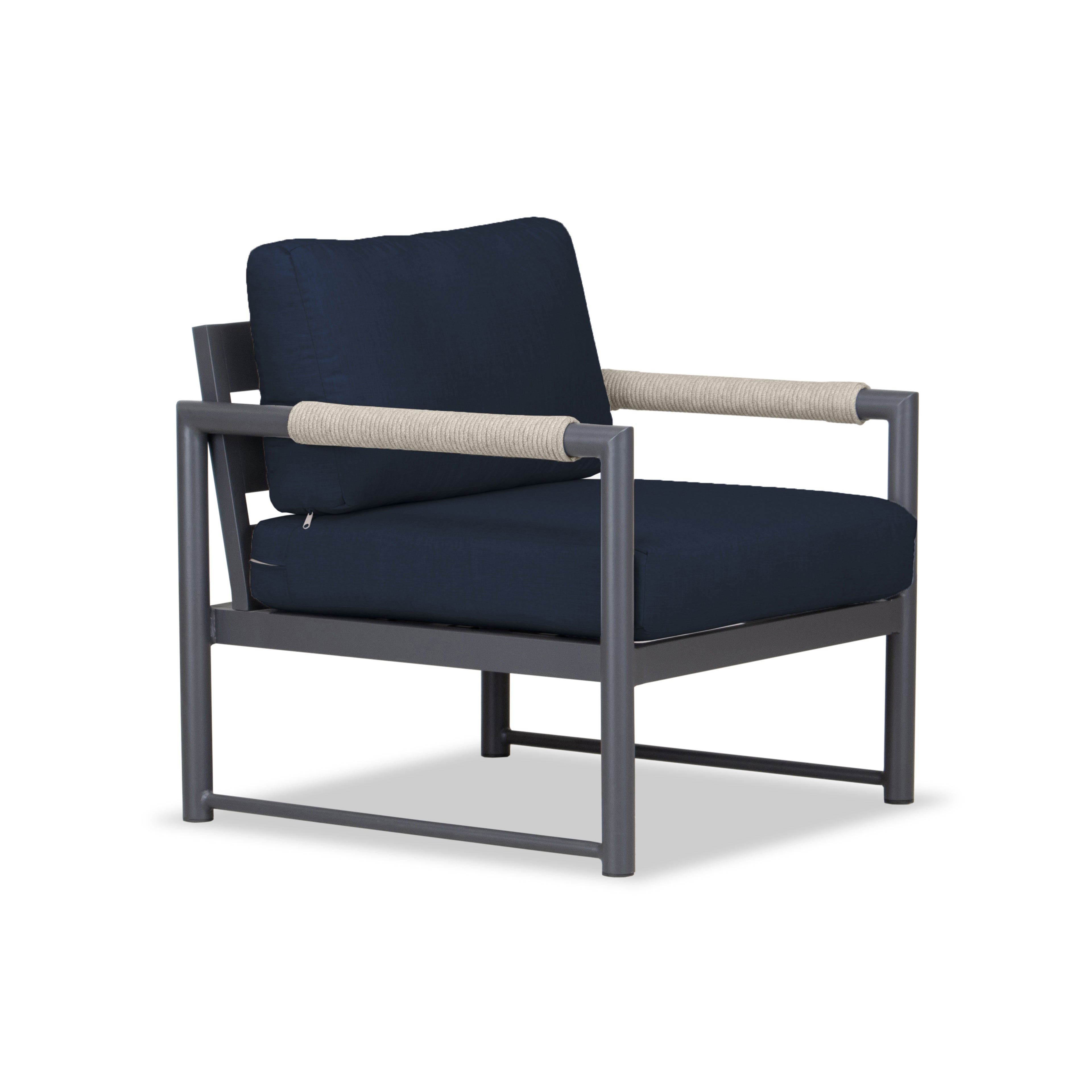 Alto Club Chair#Finish_Slate#Fabric_Spectrum Indigo