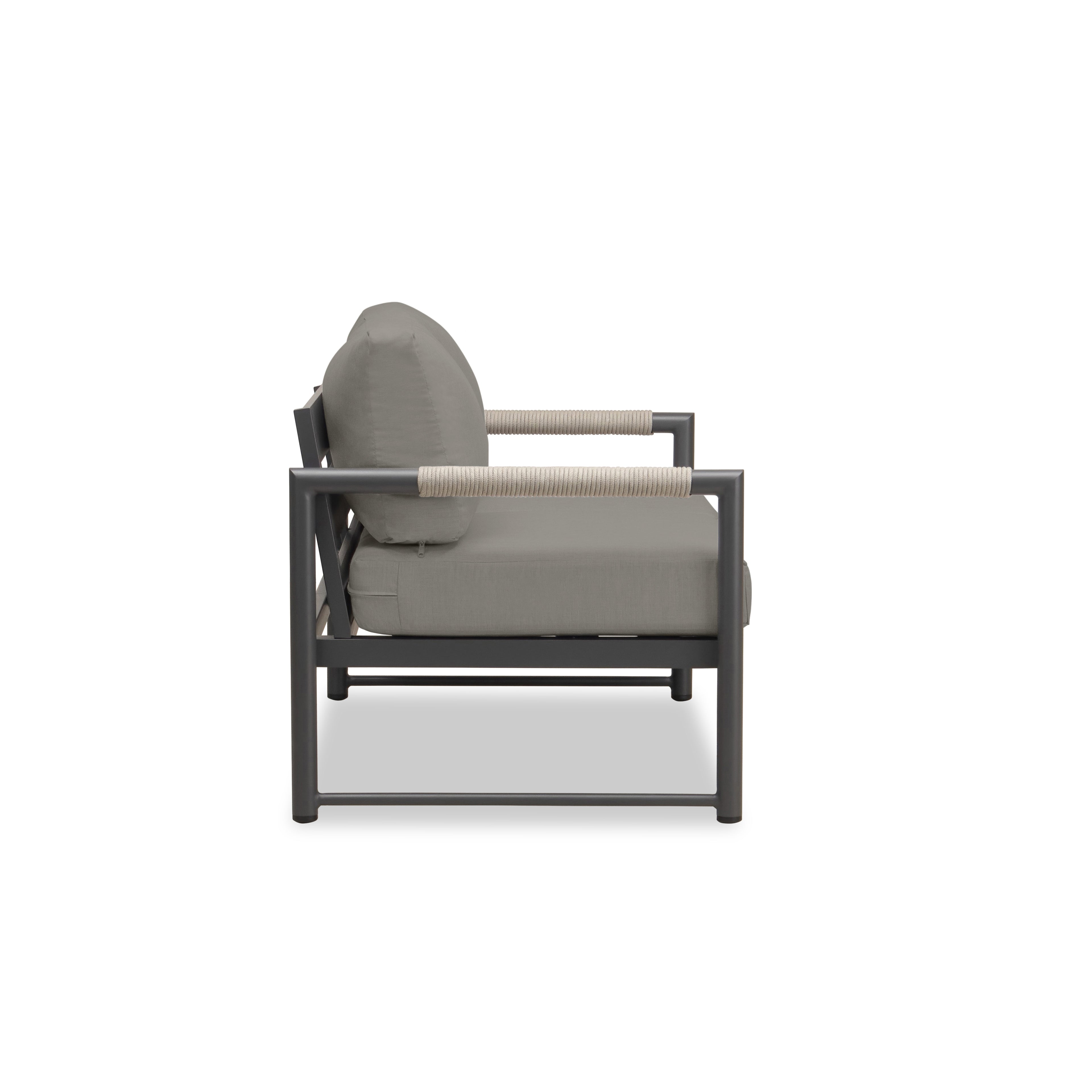 Alto Loveseat#Finish_Slate#Fabric_Canvas Charcoal