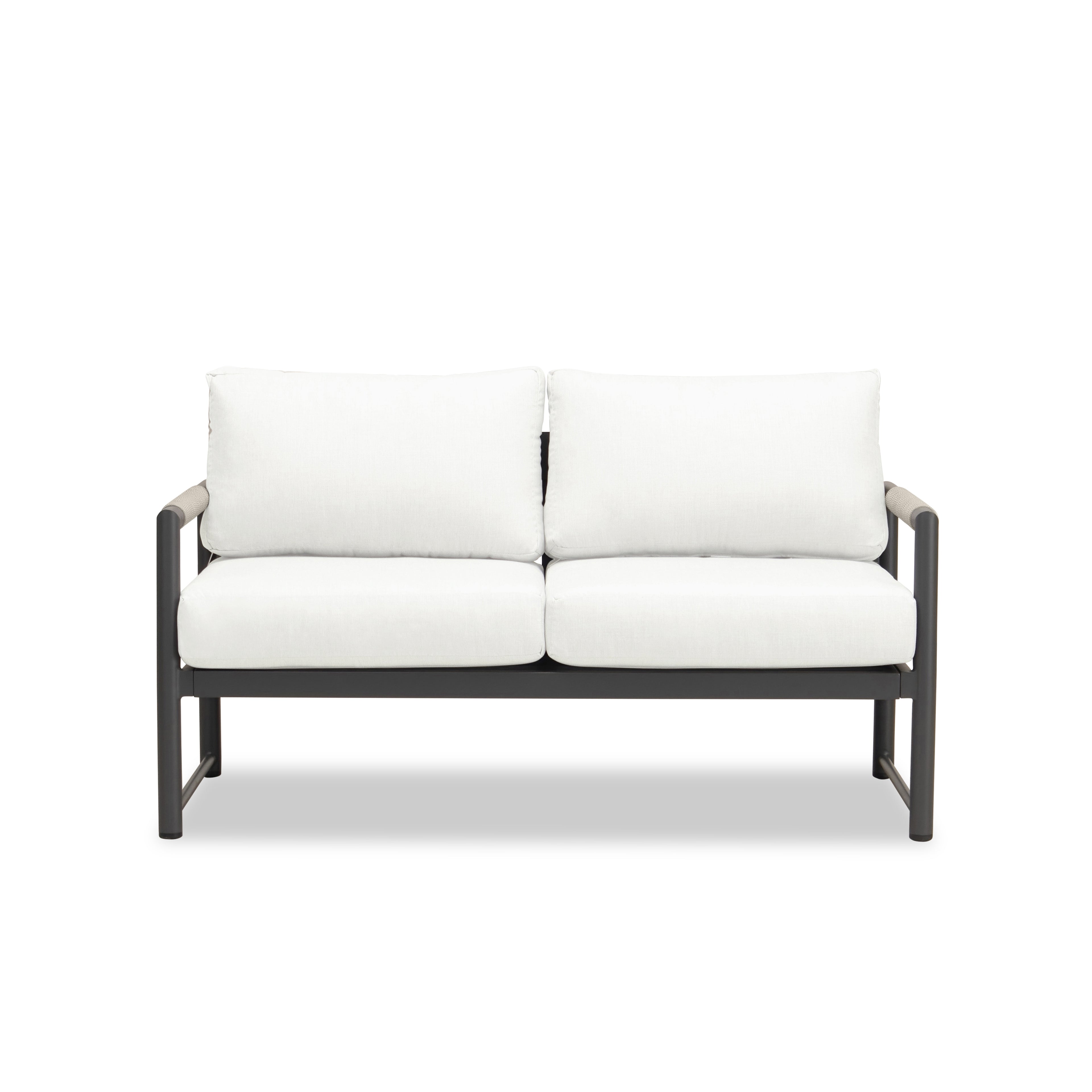 Alto Loveseat#Finish_Slate#Fabric_Canvas Natural