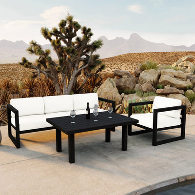 Avion Classic 3 Piece Aluminum Sofa Set