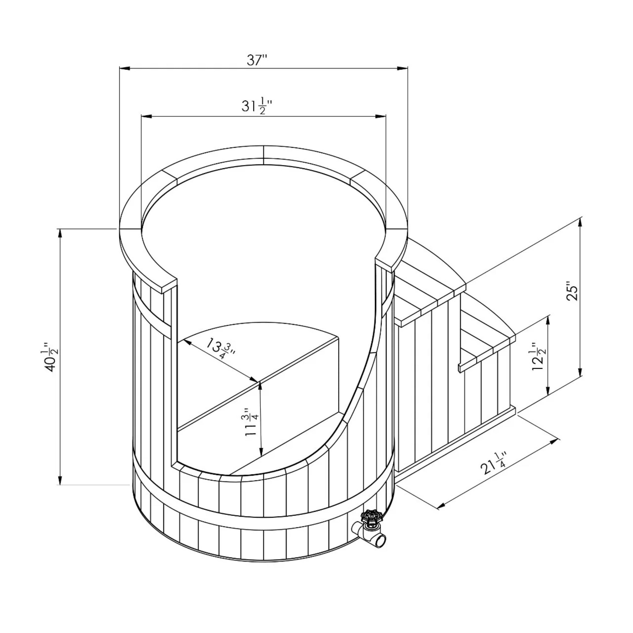 Alaskan Round Cold Plunge Tub