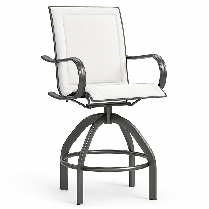 Holly Hill Padded Sling Swivel Bar Stool 2A490 by Homecrest