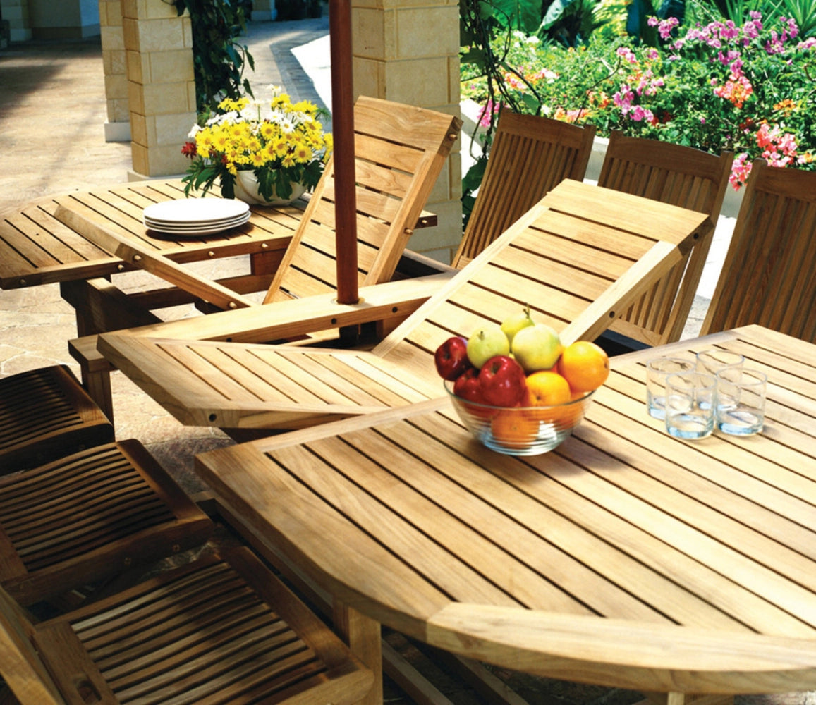 Chelsea Oval Extension Table By Three Birds Casual view 3