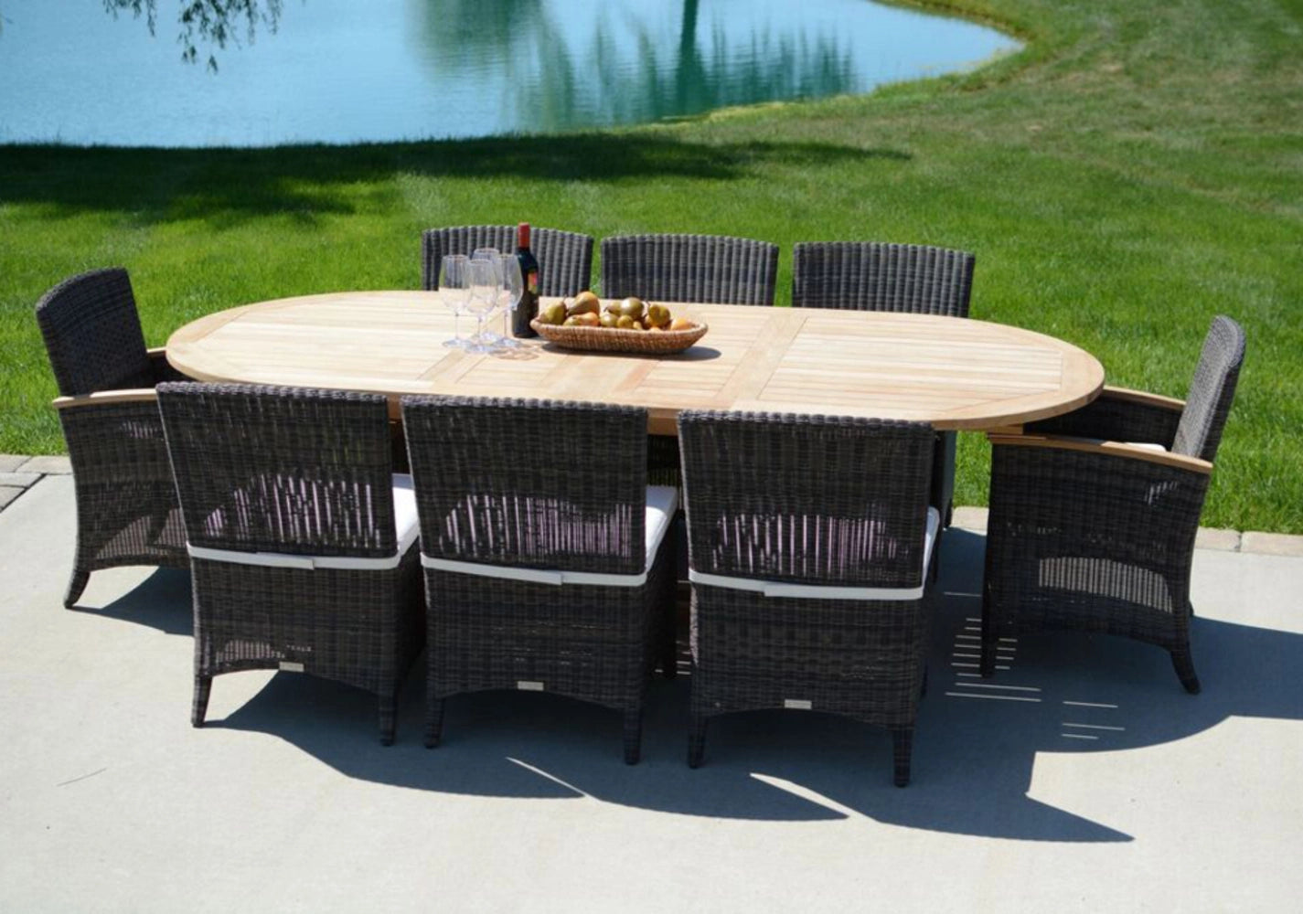 Chelsea Oval Extension Table By Three Birds Casual view 8