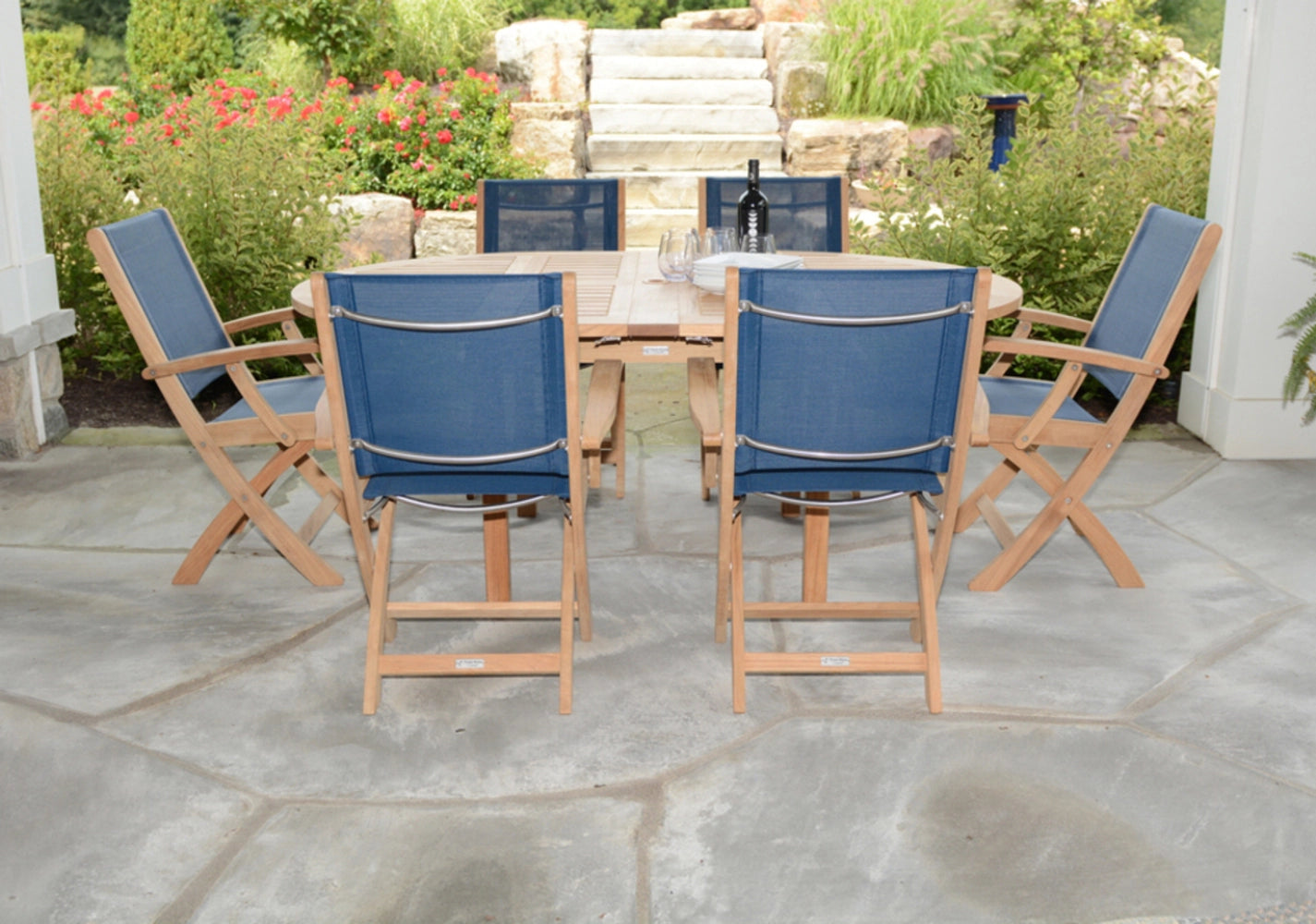 Chelsea 48-72" Round Extension Table By Three Birds Casual view 6