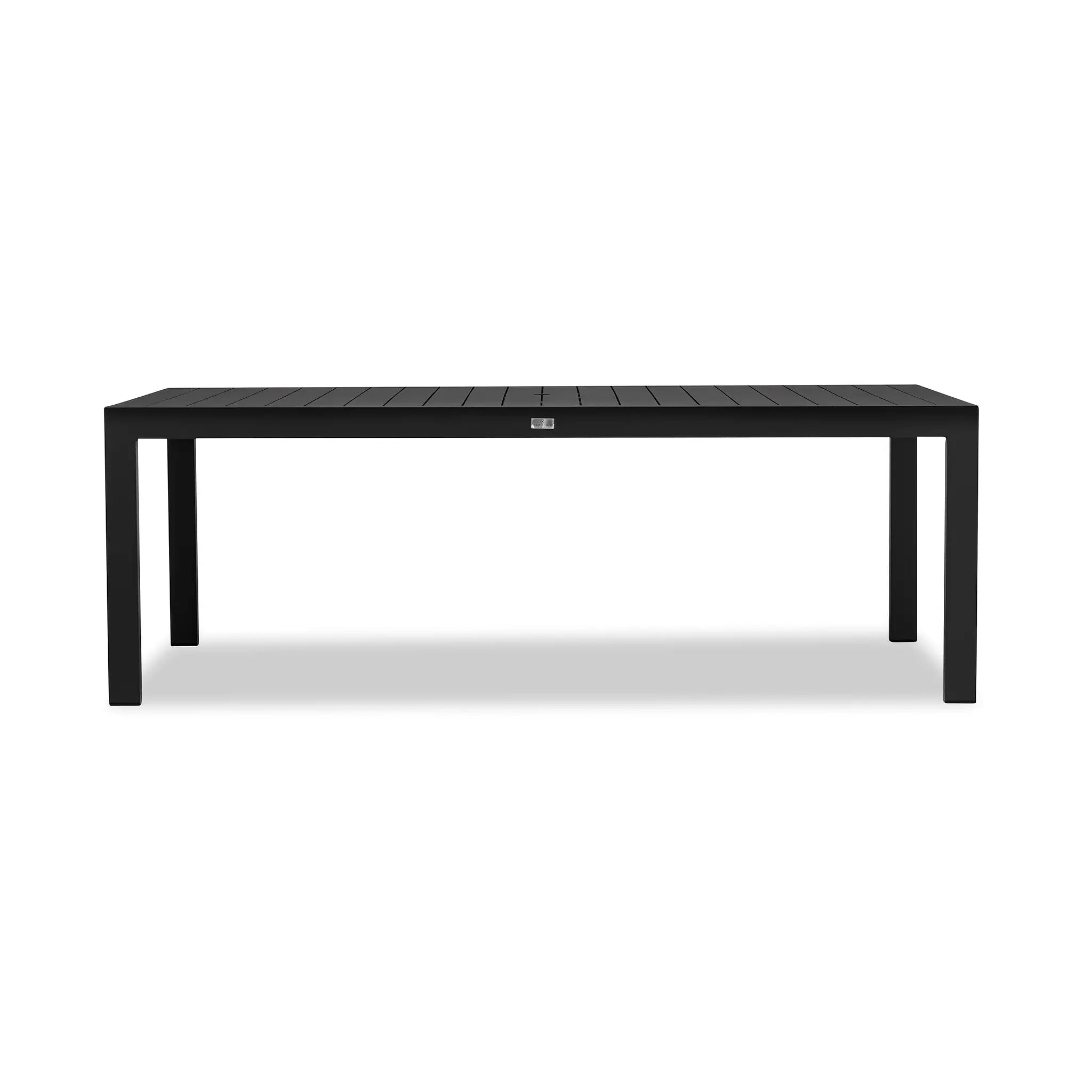 Classic Aluminum 8-Seat Rectangular Dining Table#Finish_Black