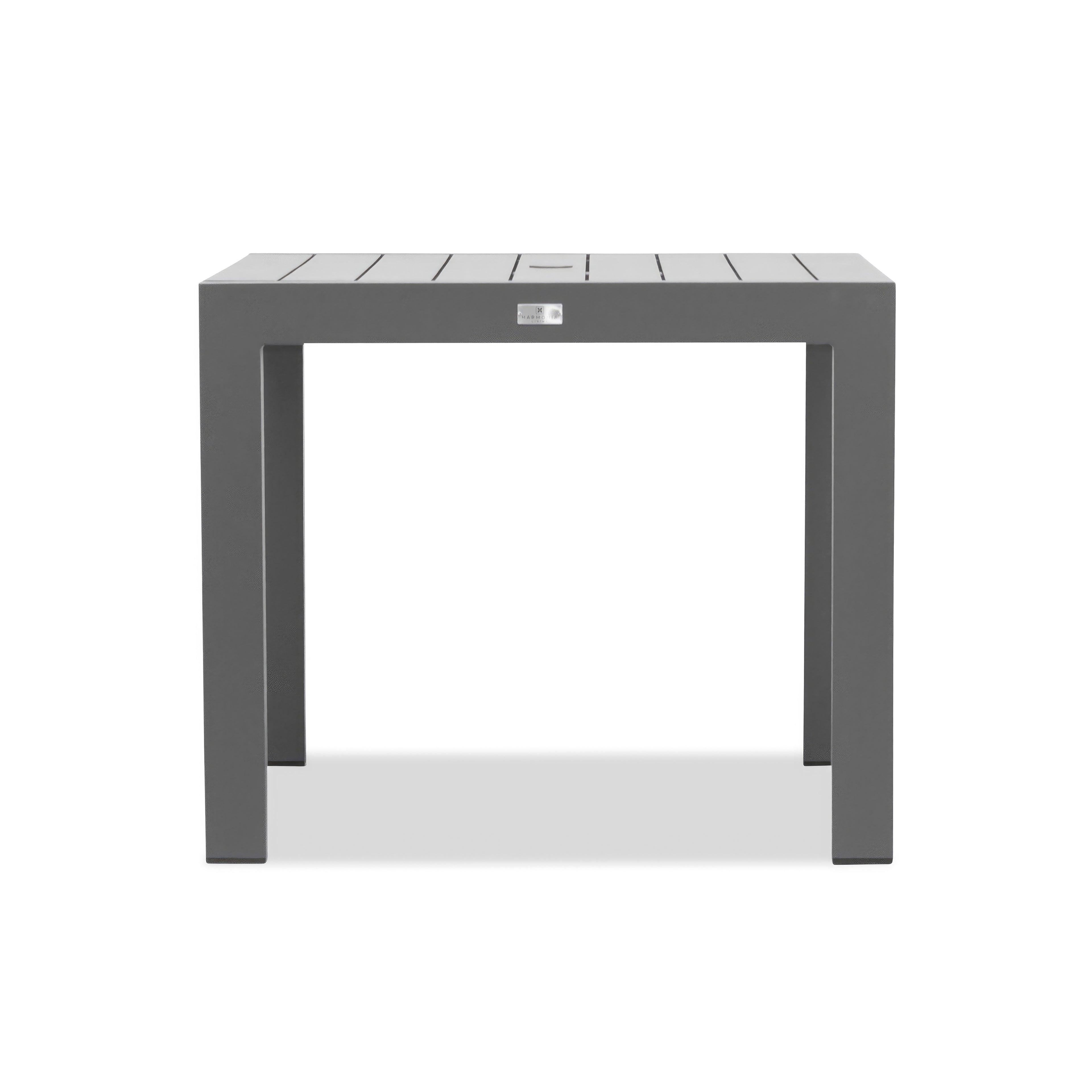 Classic Aluminum 4-Seat Dining Table#Finish_Slate