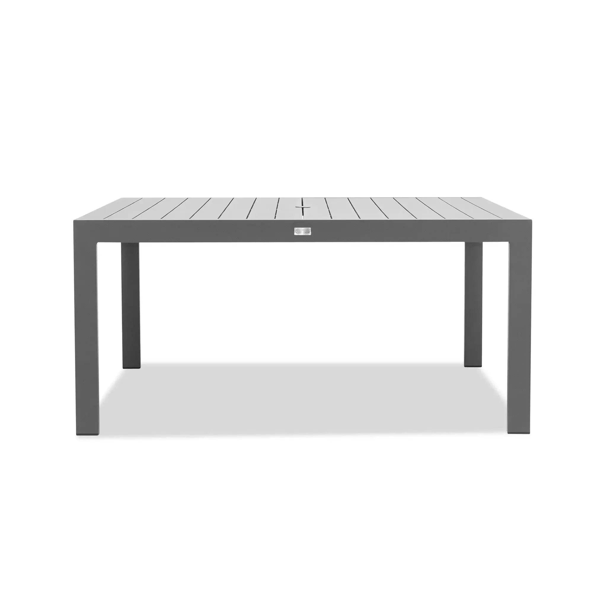 Classic Aluminum 8-Seat Square Dining Table#Finish_Slate