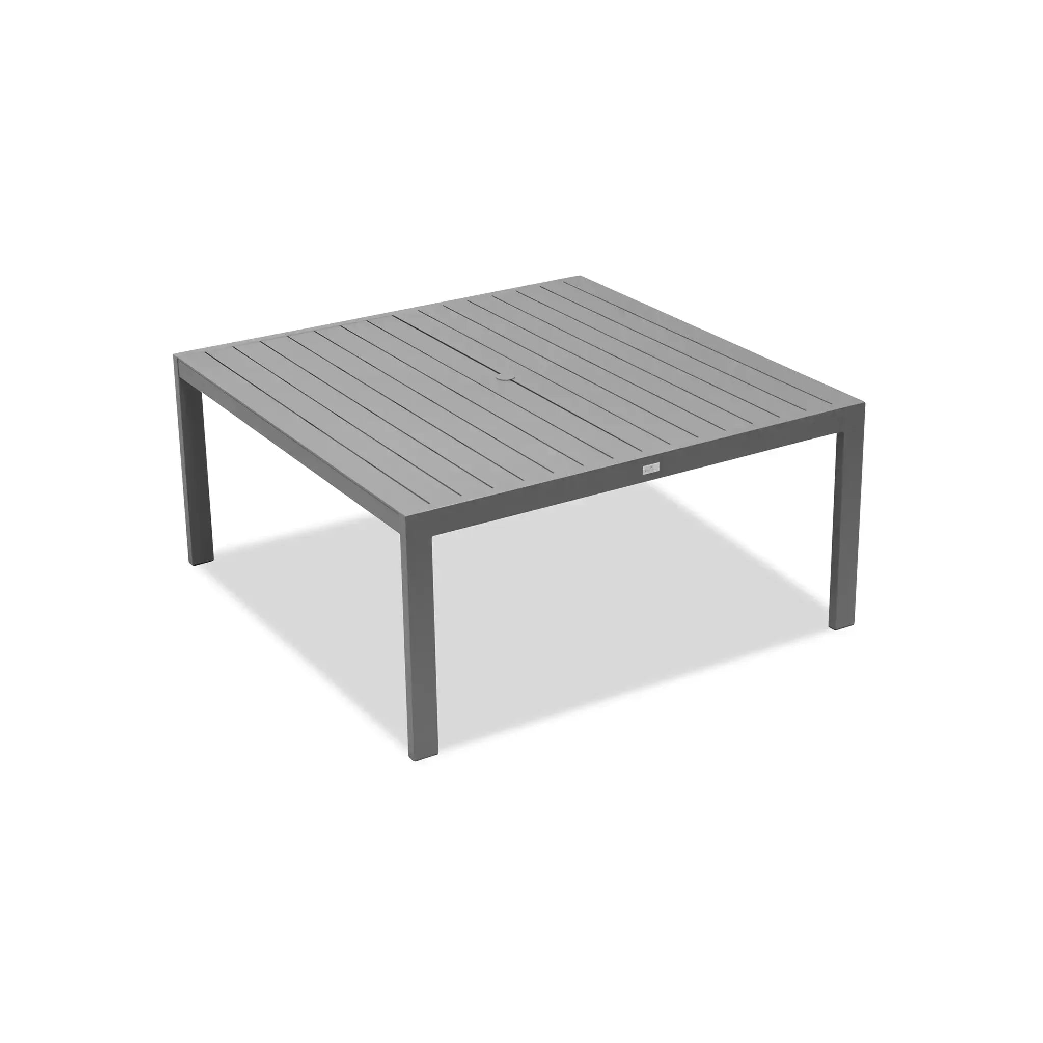 Classic Aluminum 8-Seat Square Dining Table#Finish_Slate