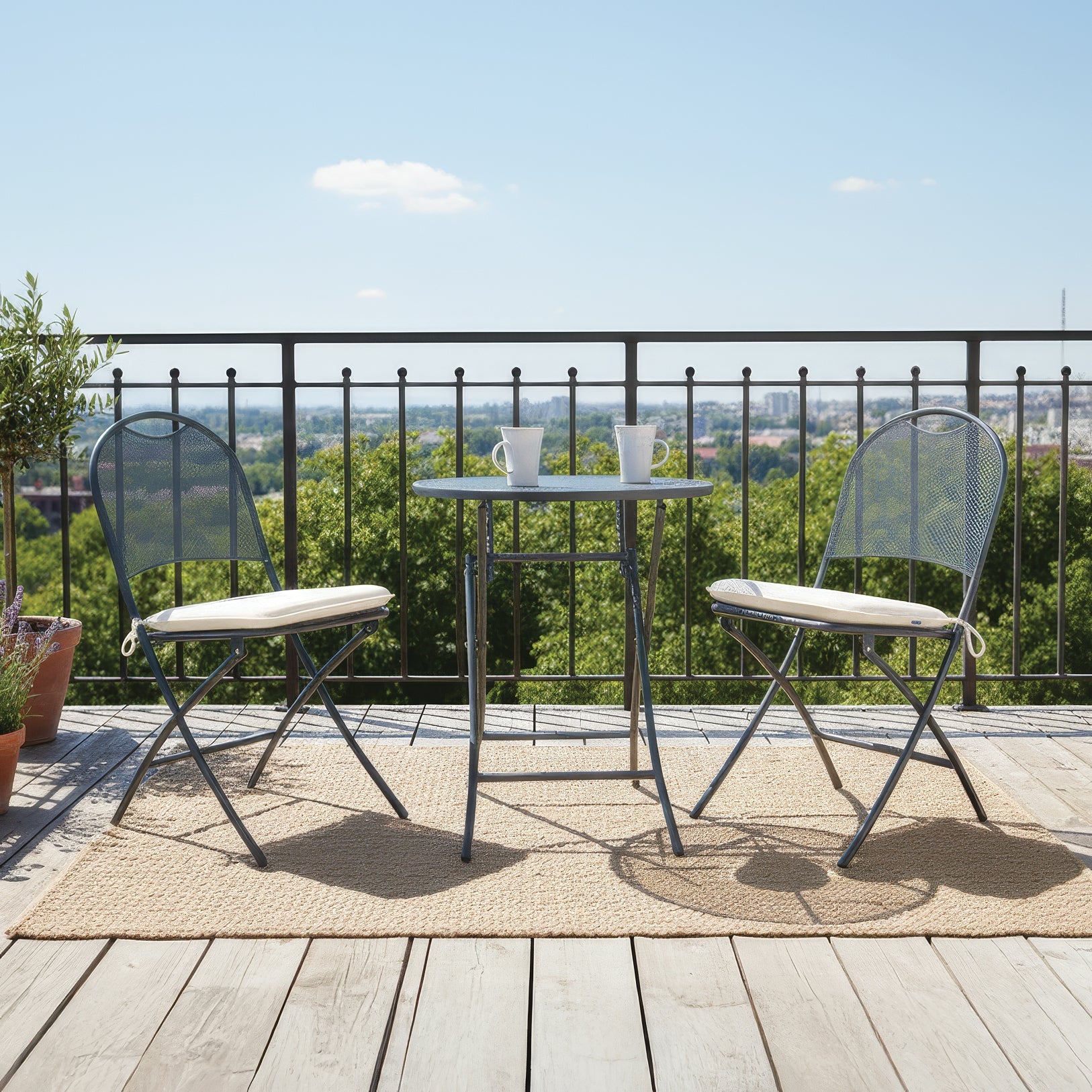Cafe Napoli Wrought Iron 3-Piece Bistro Set