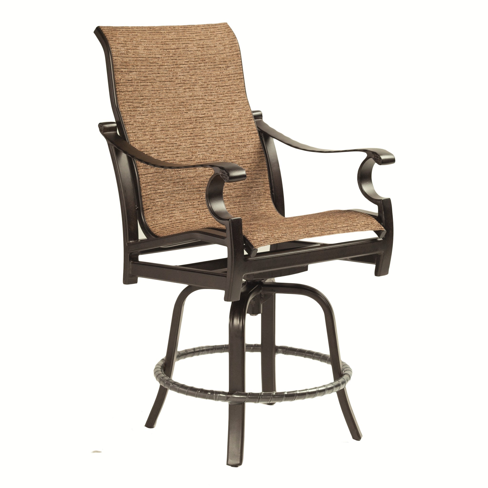 Monterey Sling High Back Swivel Counter Arm Chair