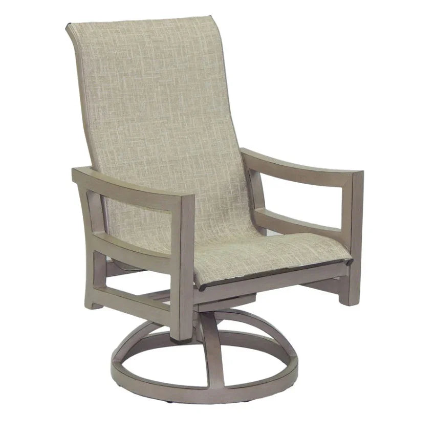 Roma Padded Sling Dining Swivel Rocker 9697P by Castelle