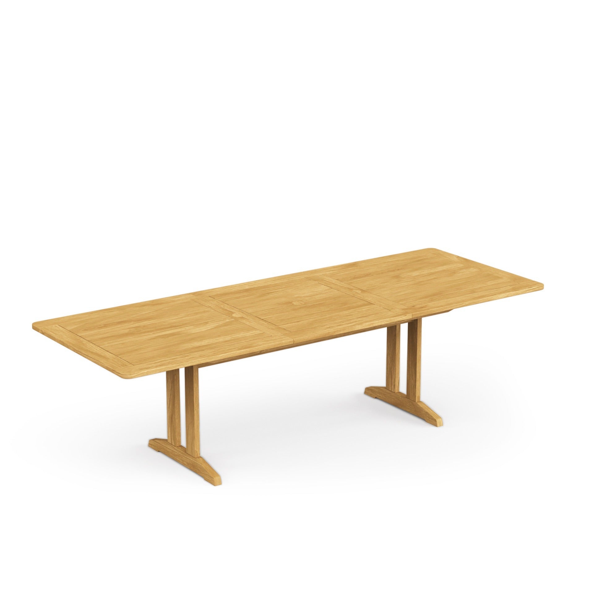 Foundations 74" -103" x 39" Rectangular Extension Dining Table with Umbrella Hole