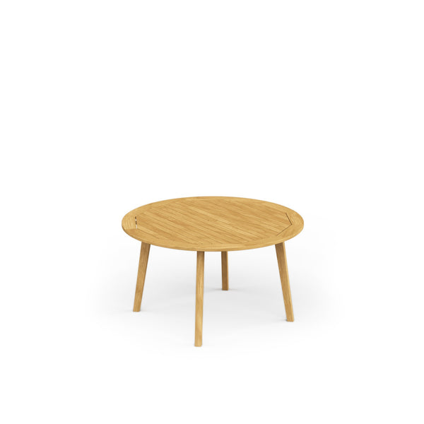 Foundations 52" Round Teak Dining Table with Umbrella Hole