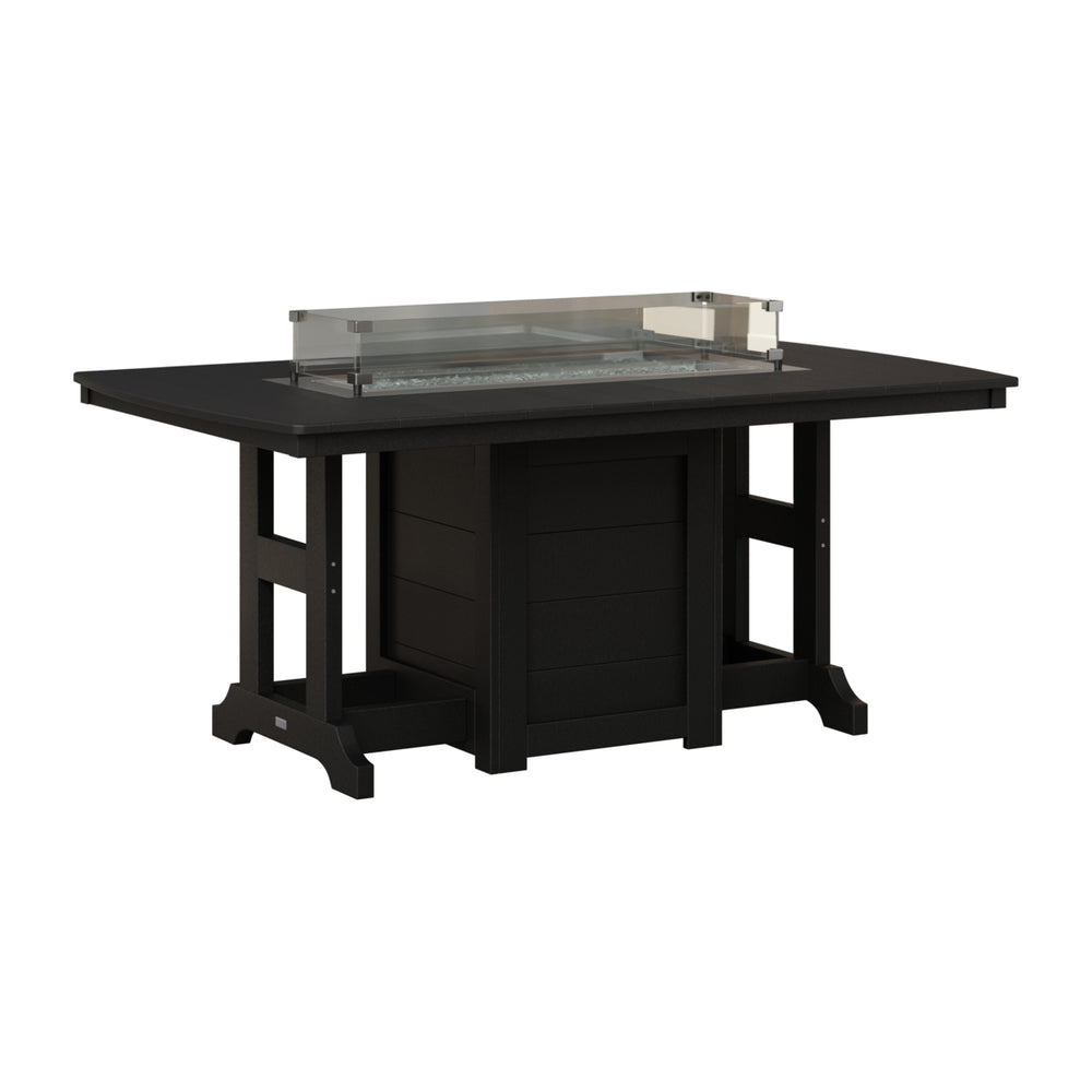 Garden Classic 44" x 72" Rectangular Fire Bar Table view 3