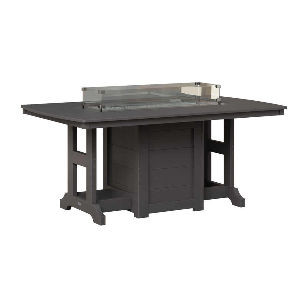 Garden Classic 44" x 72" Rectangular Fire Bar Table view 8