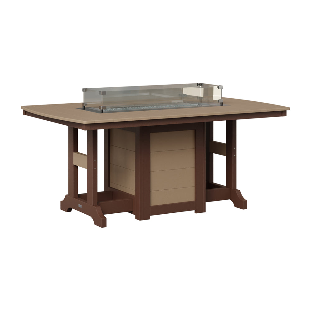 Garden Classic 44" x 72" Rectangular Fire Bar Table view 5