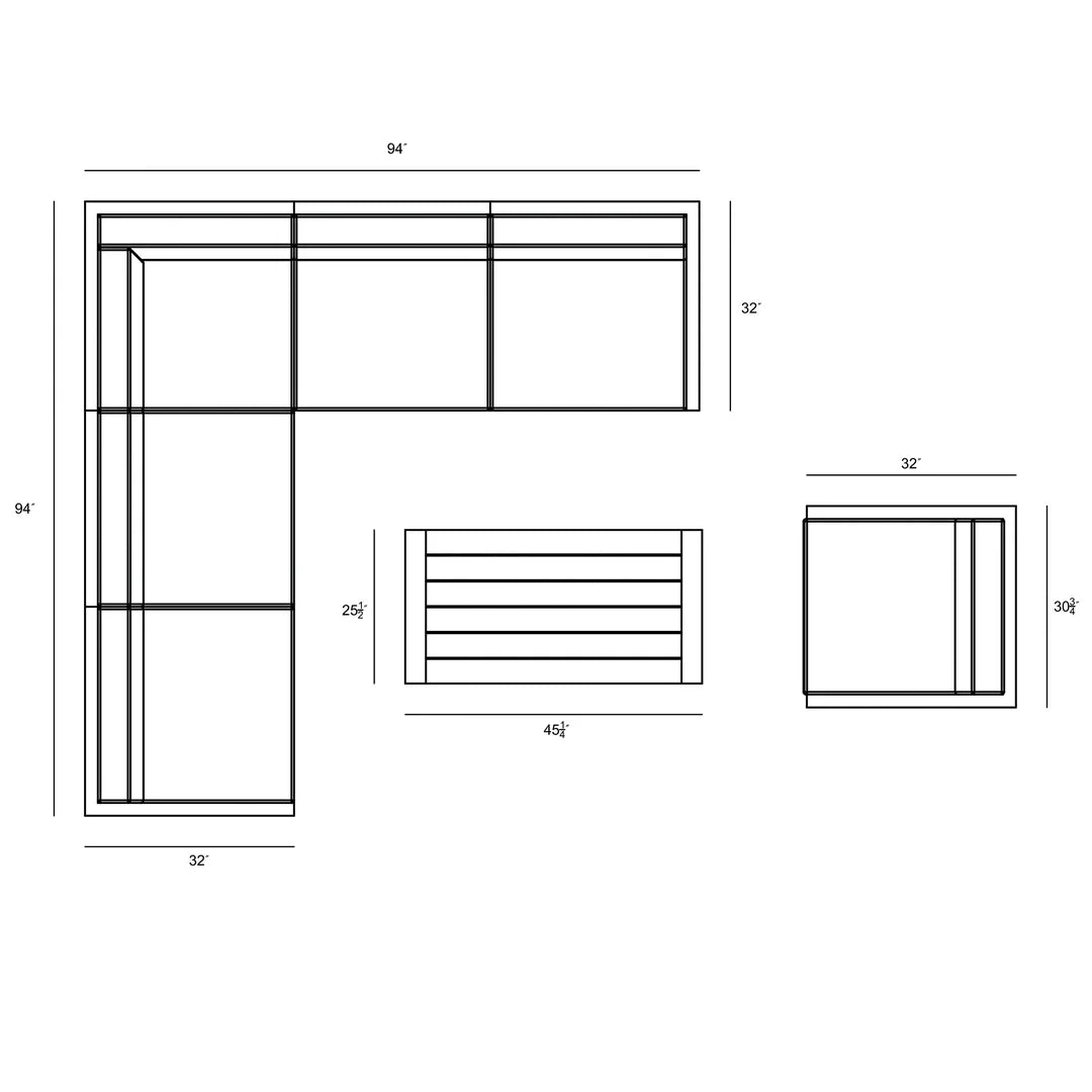 Avion 7 Piece Sectional Set