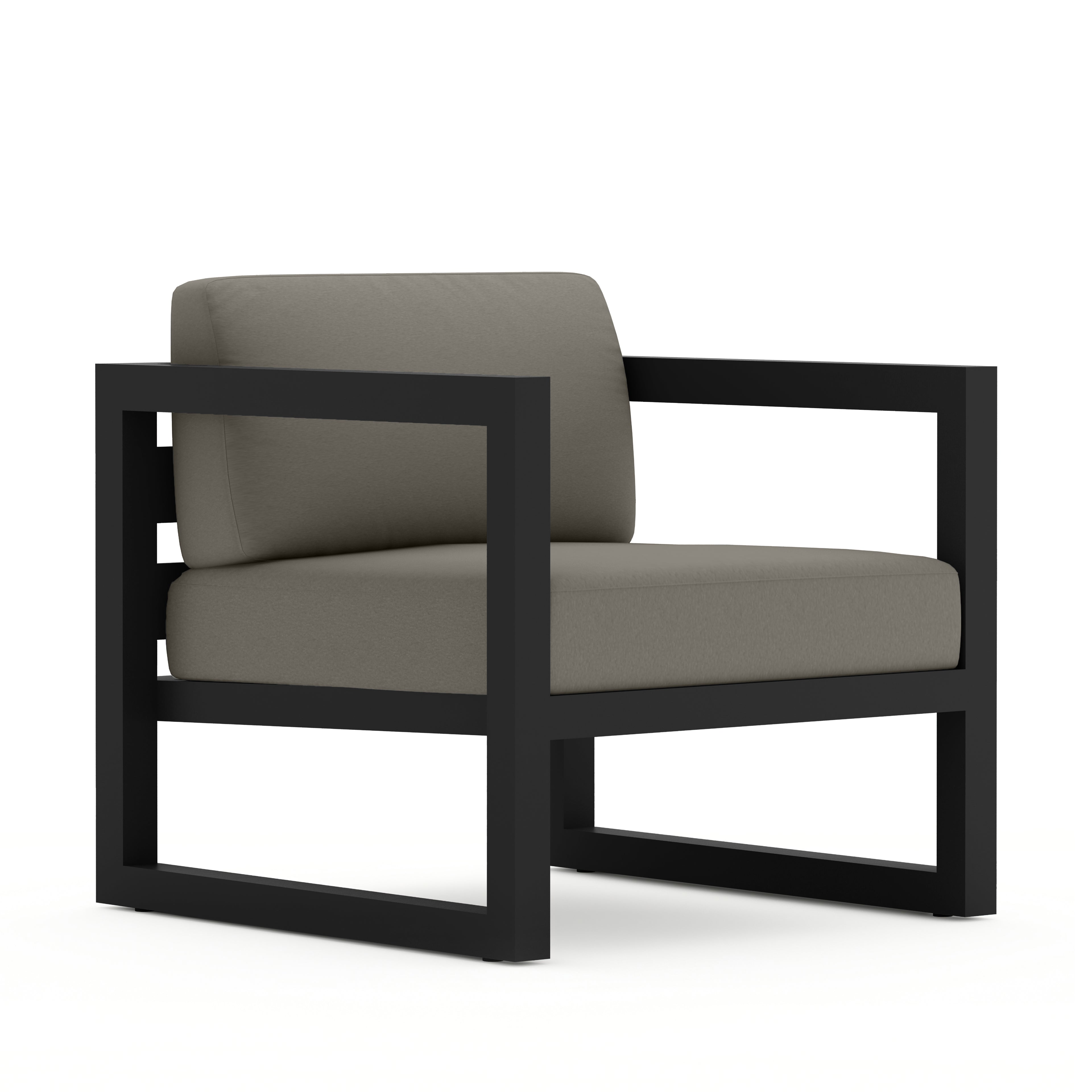 Avion Club Chair#Finish_Black#Fabric_Canvas Charcoal