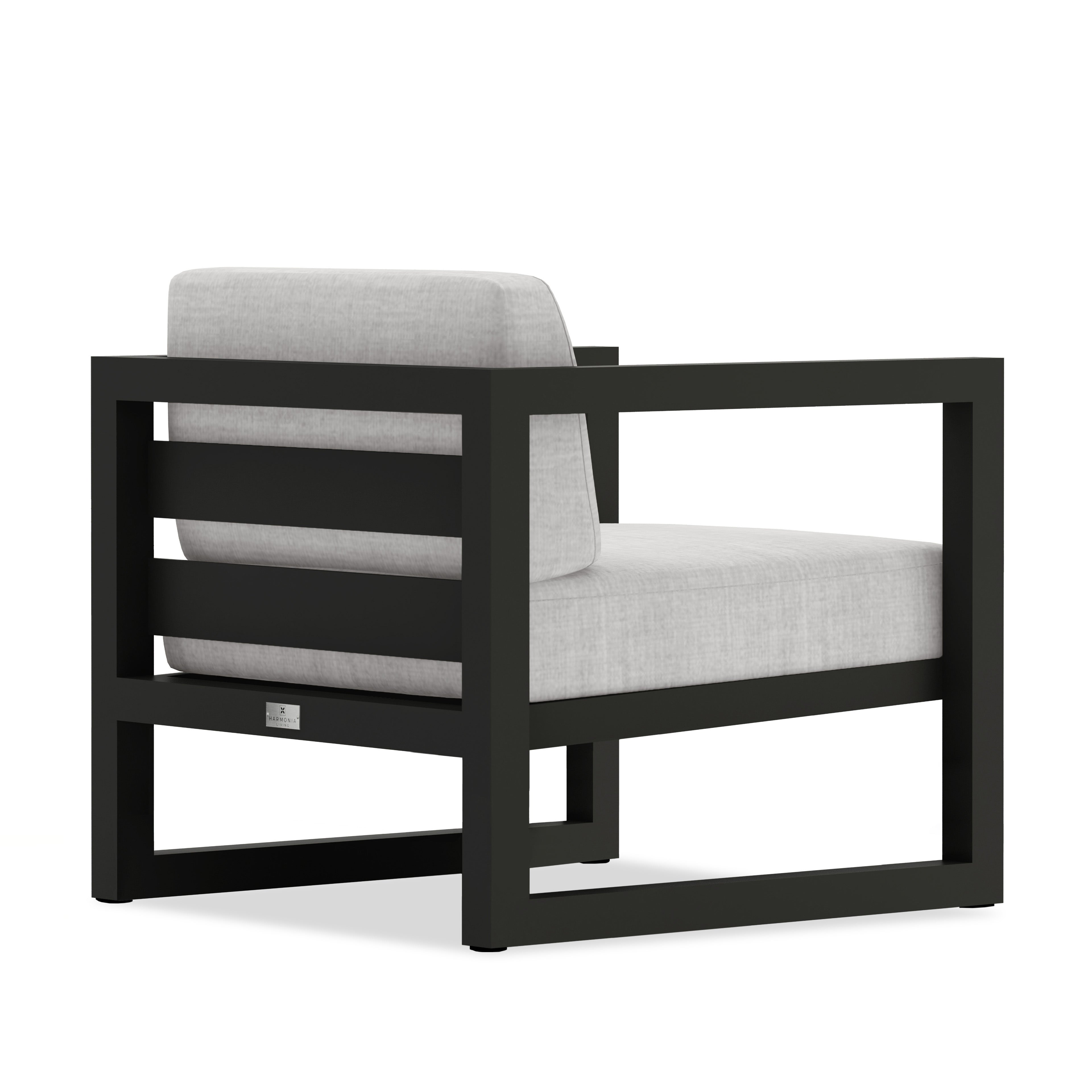 Avion Club Chair#Finish_Black#Fabric_Cast Silver