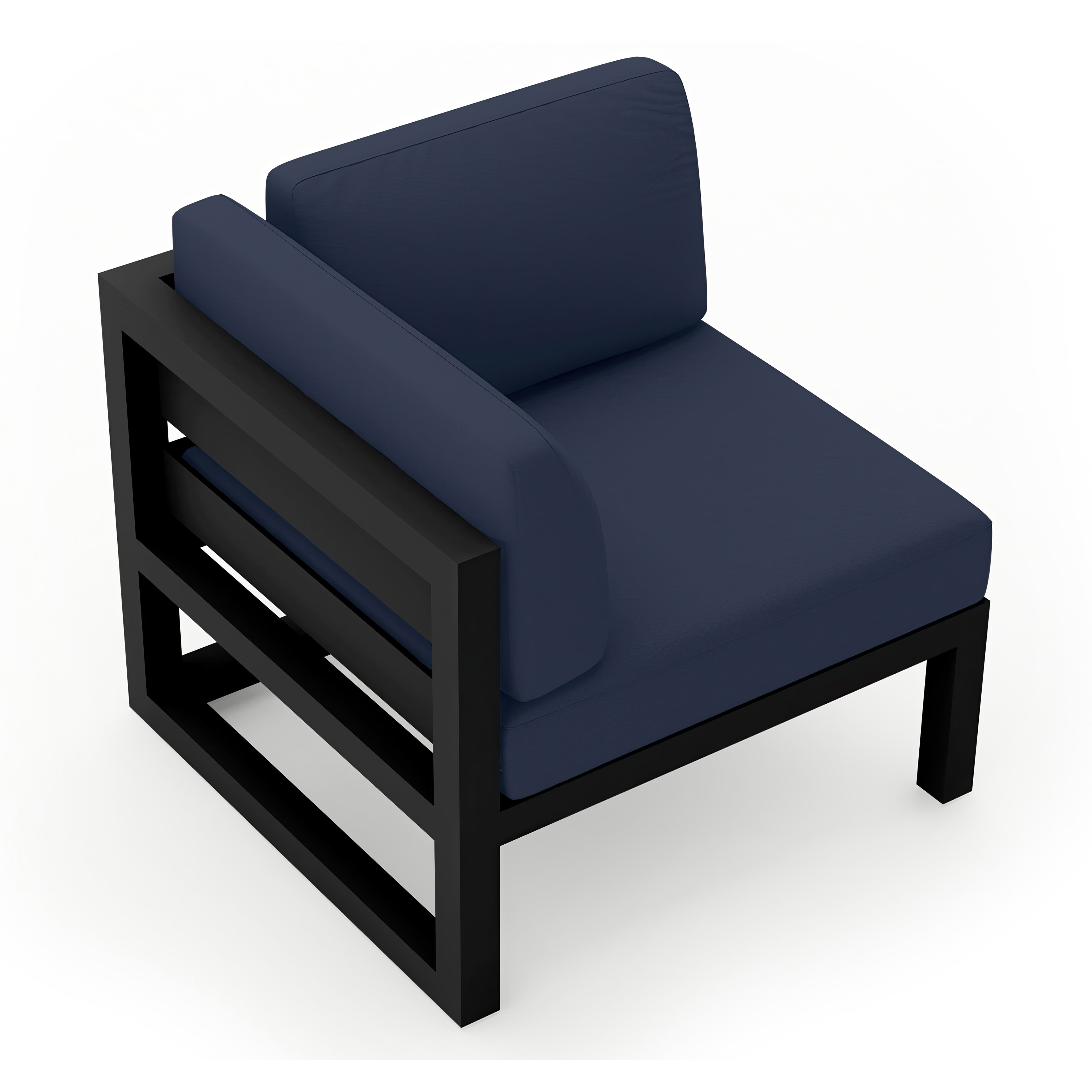 Avion Corner Section#Finish_Black#Fabric_Spectrum Indigo