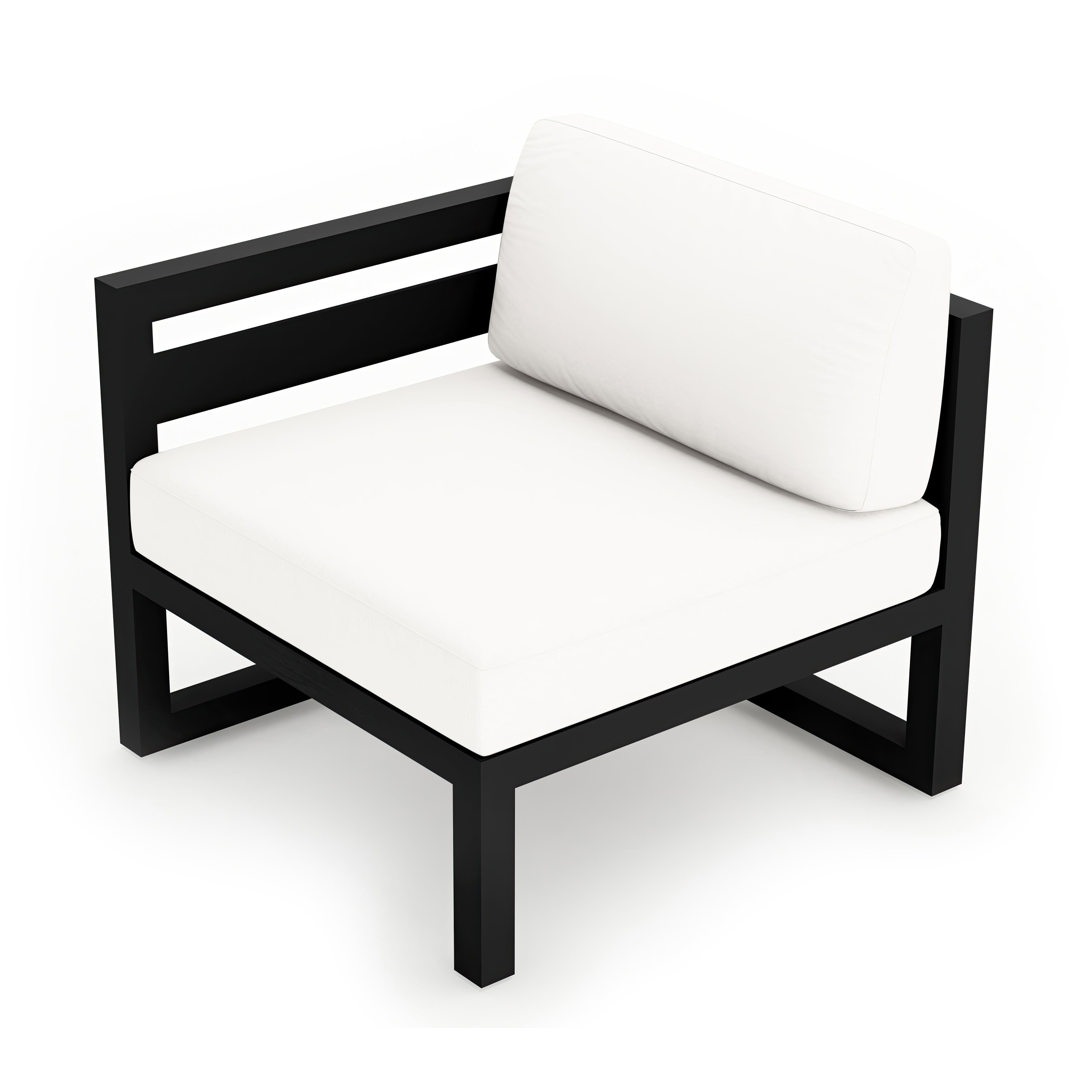 Avion Left Arm Section#Finish_Black#Fabric_Canvas Natural