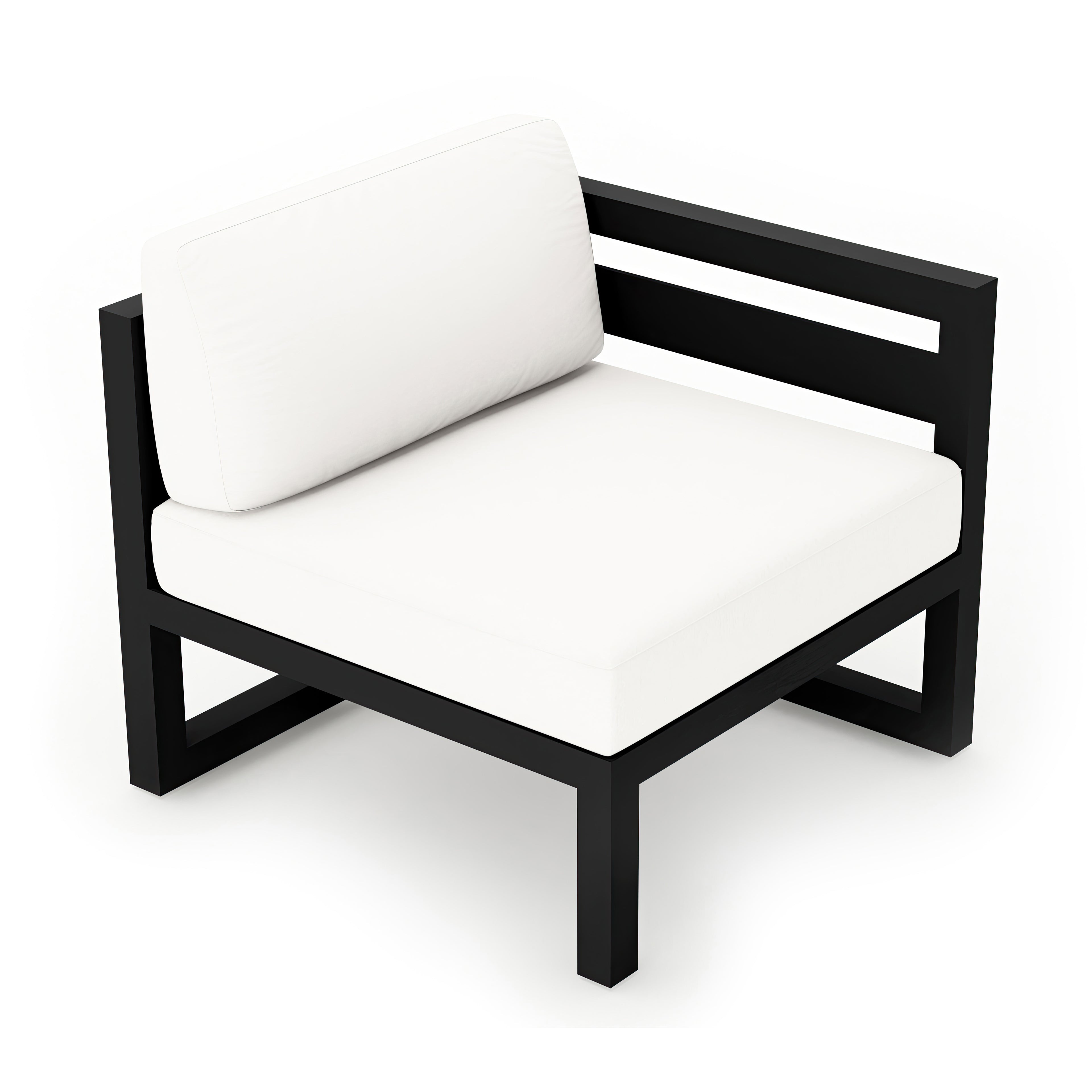 Avion Right Arm Section#Finish_Black#Fabric_Canvas Natural