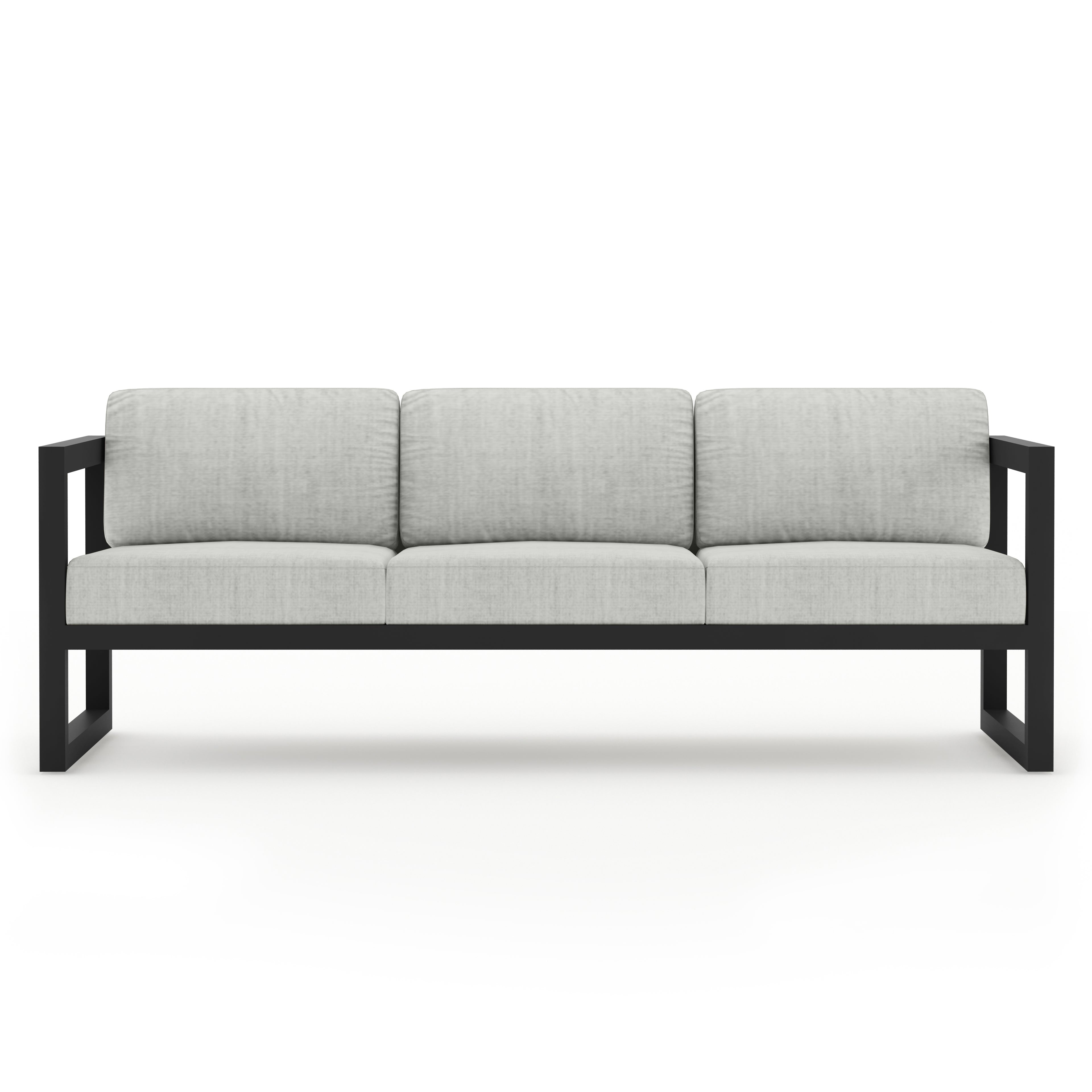 Avion Sofa#Finish_Black#Fabric_Cast Silver