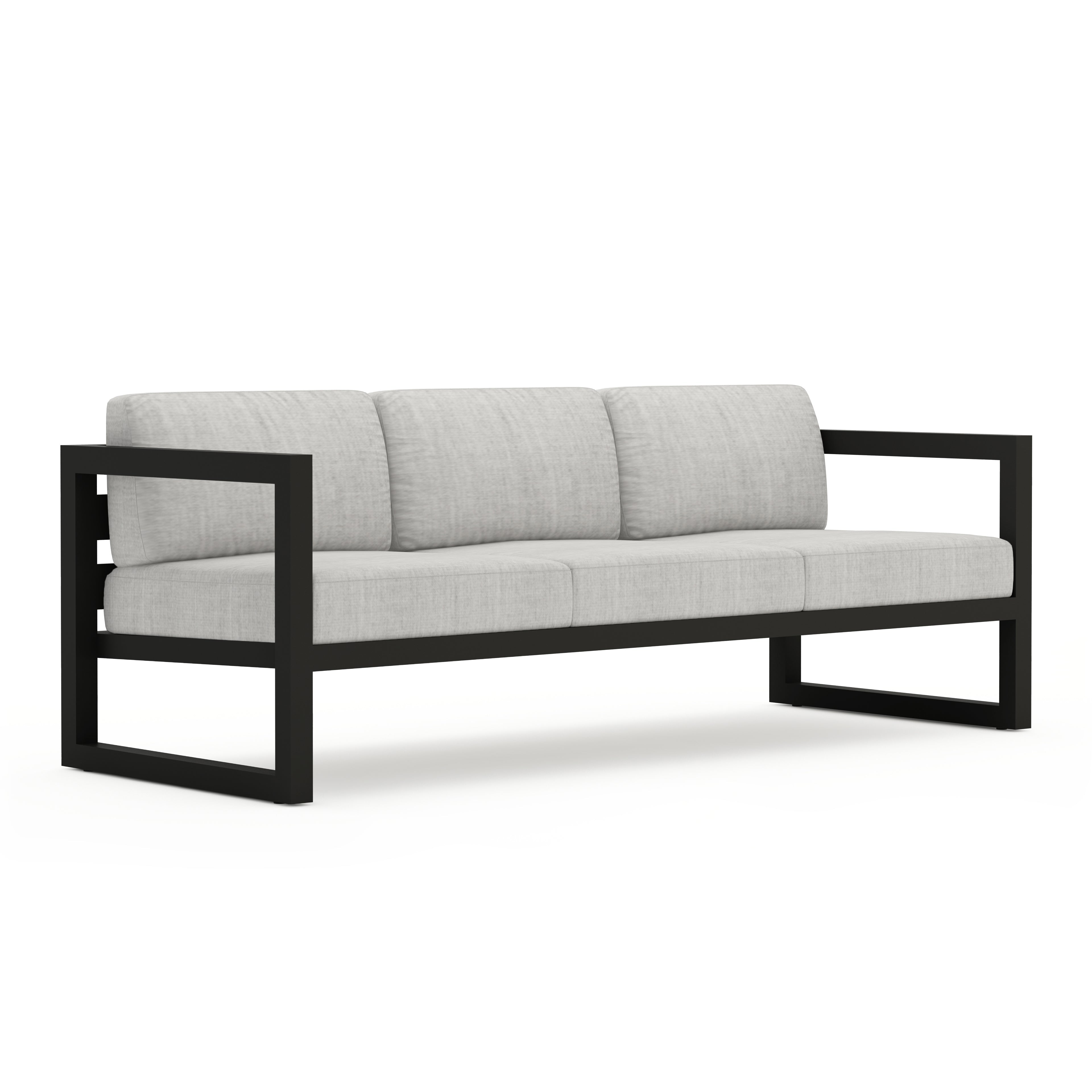 Avion Sofa#Finish_Black#Fabric_Cast Silver