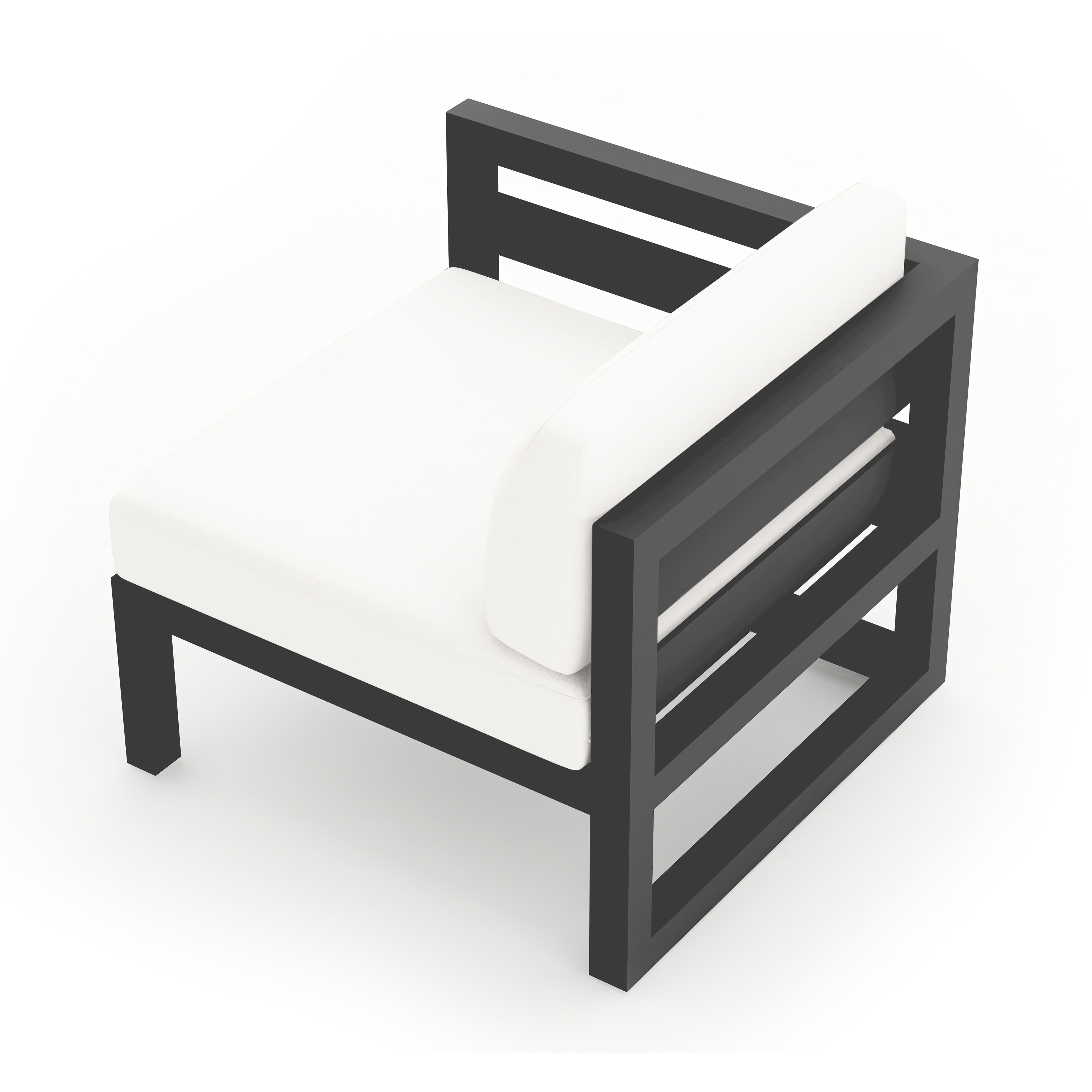 Avion Left Arm Section#Finish_Slate#Fabric_Canvas Natural