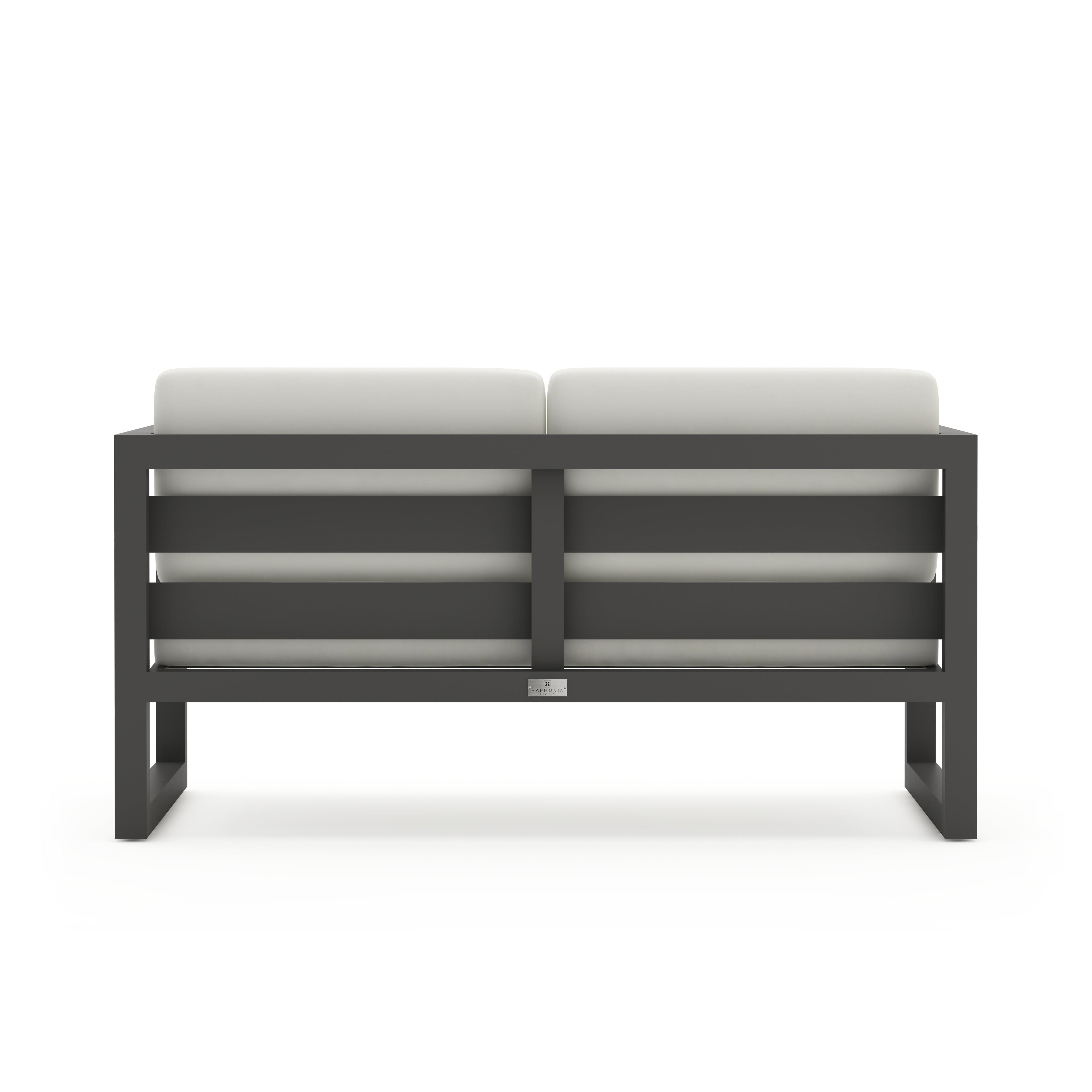 Avion Loveseat#Finish_Slate#Fabric_Canvas Natural