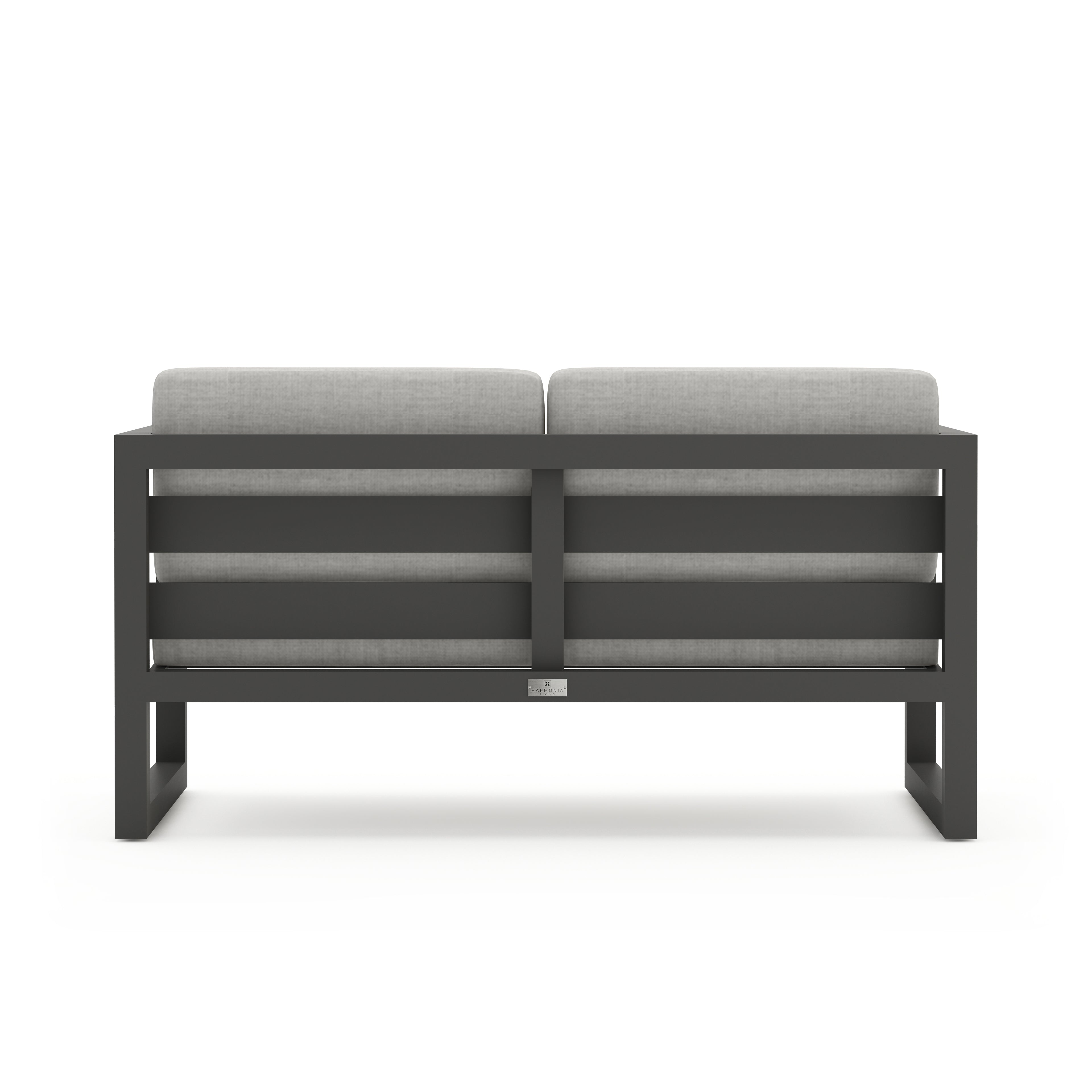Avion Loveseat#Finish_Slate#Fabric_Cast Silver