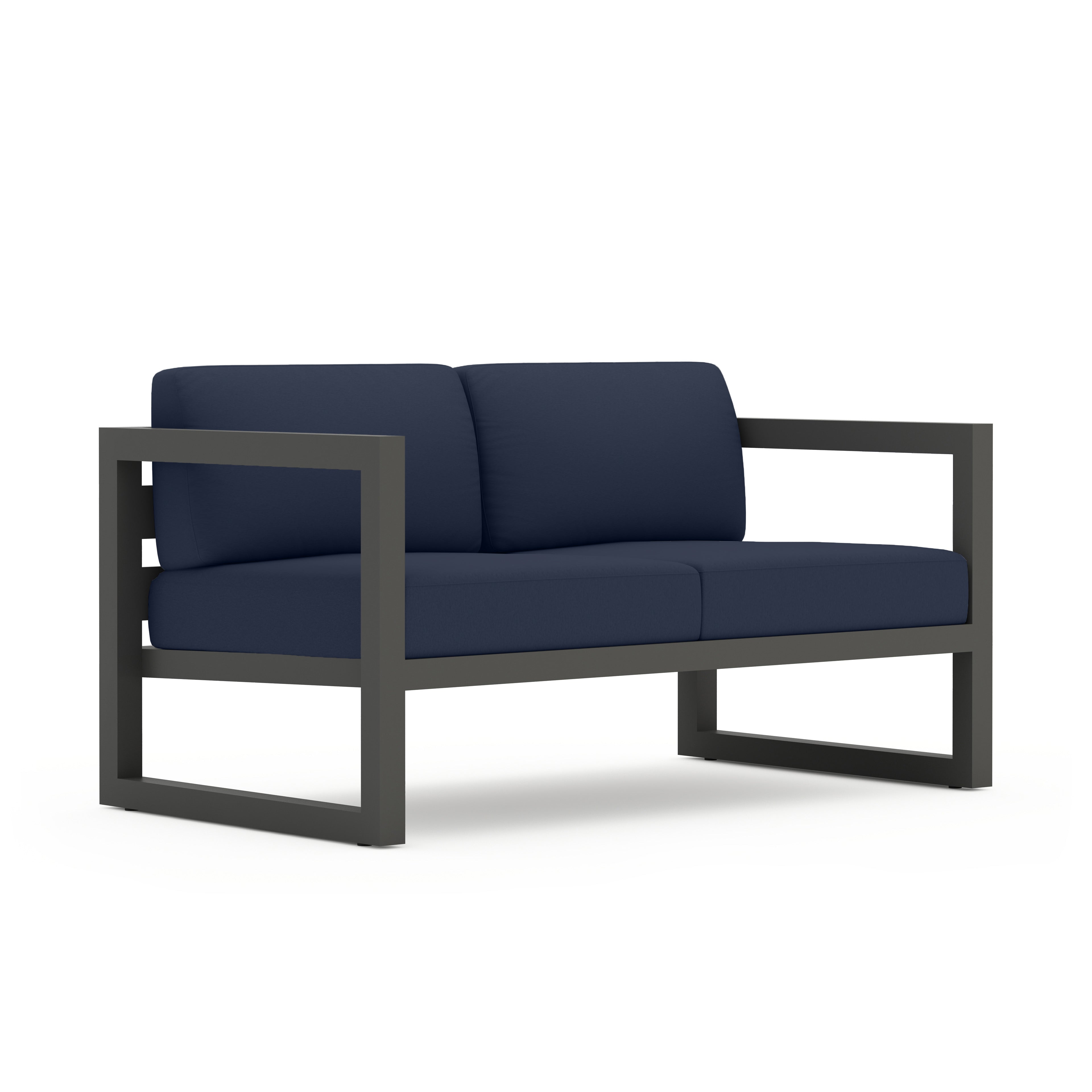 Avion Loveseat#Finish_Slate#Fabric_Spectrum Indigo