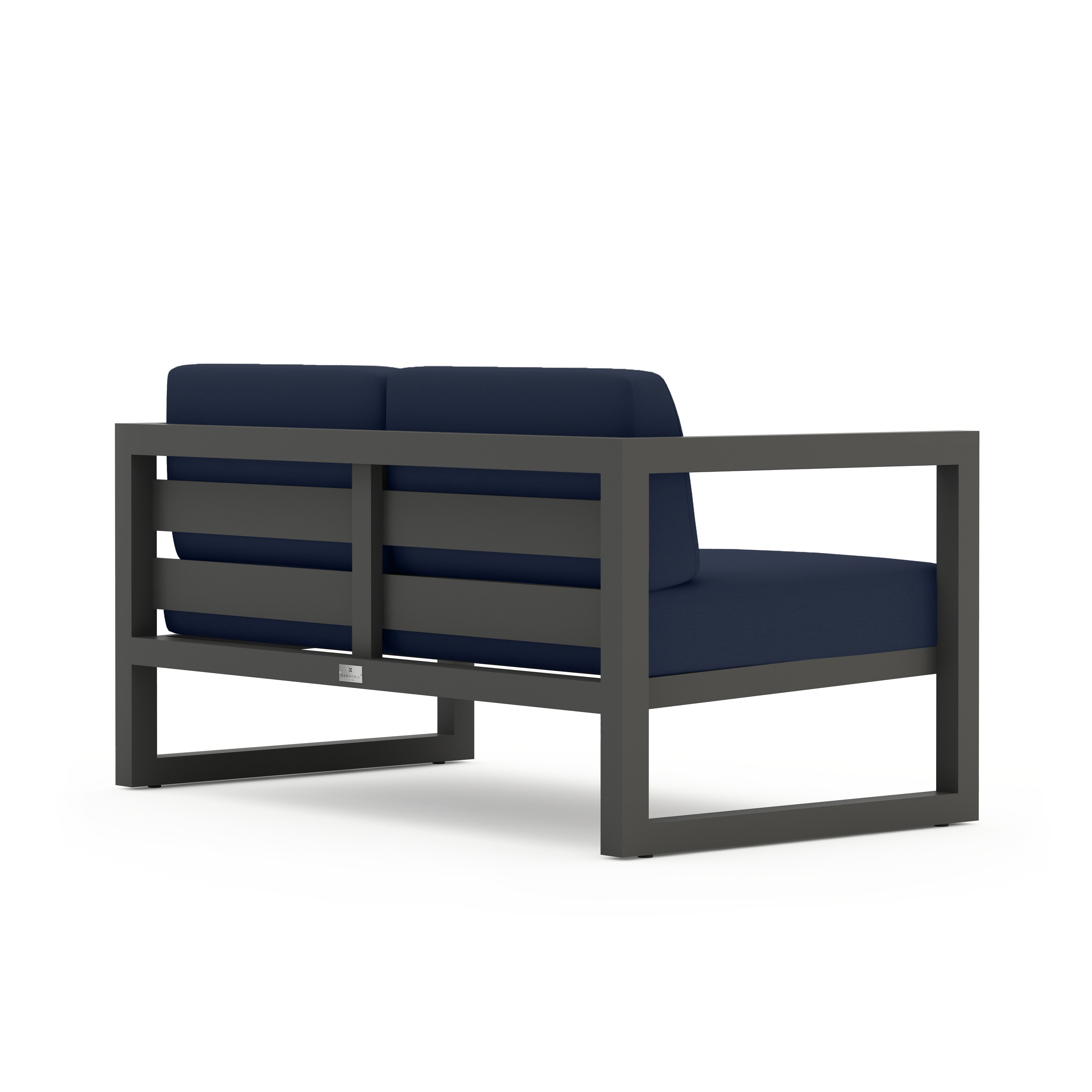 Avion Loveseat#Finish_Slate#Fabric_Spectrum Indigo