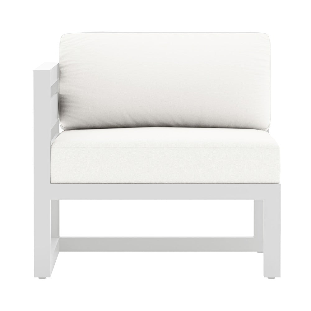 Avion Left Arm Section#Finish_White#Fabric_Canvas Natural