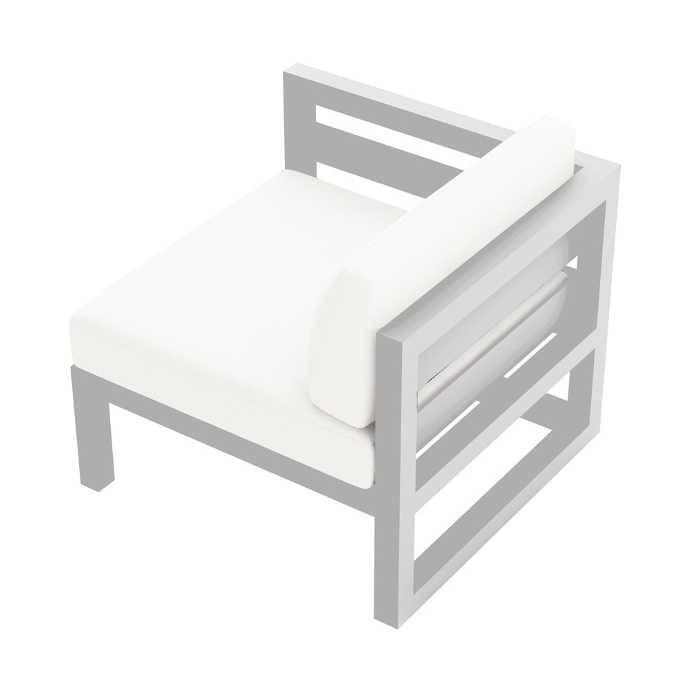 Avion Left Arm Section#Finish_White#Fabric_Canvas Natural