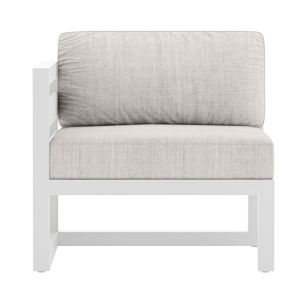 Avion Left Arm Section#Finish_White#Fabric_Cast Silver