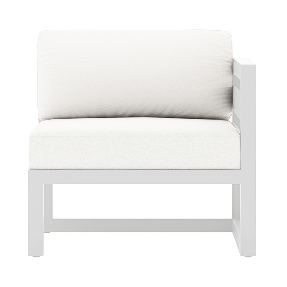 Avion Right Arm Section#Finish_White#Fabric_Canvas Natural