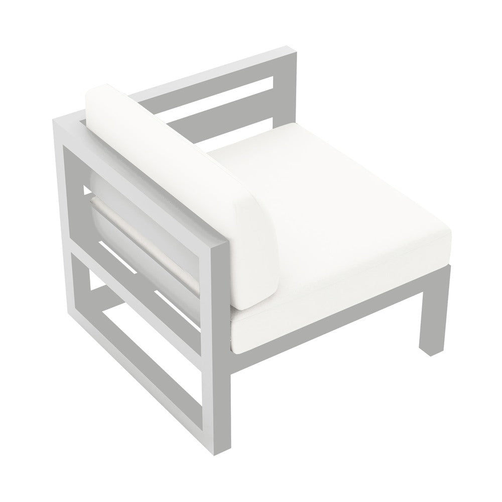 Avion Right Arm Section#Finish_White#Fabric_Canvas Natural