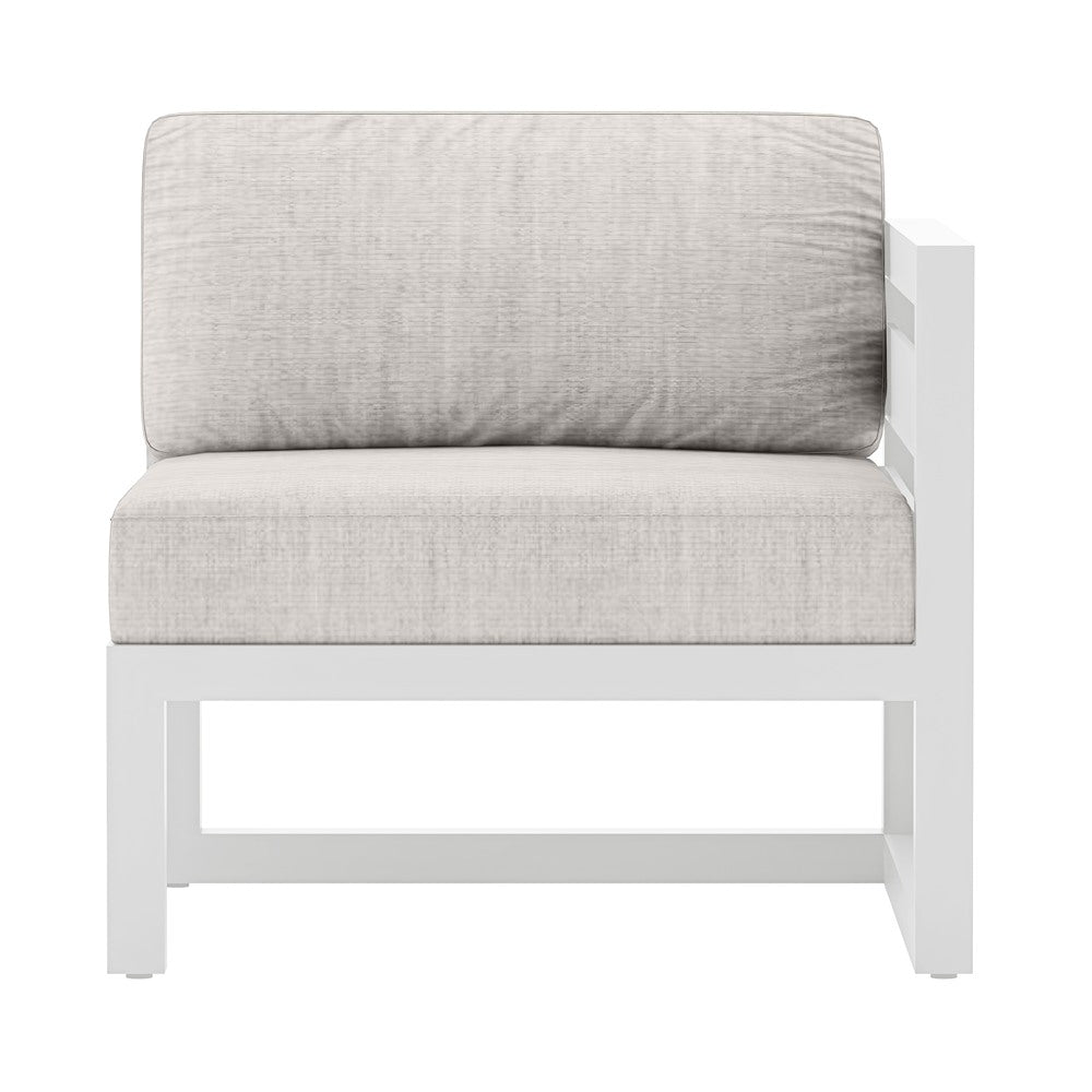 Avion Right Arm Section#Finish_White#Fabric_Cast Silver