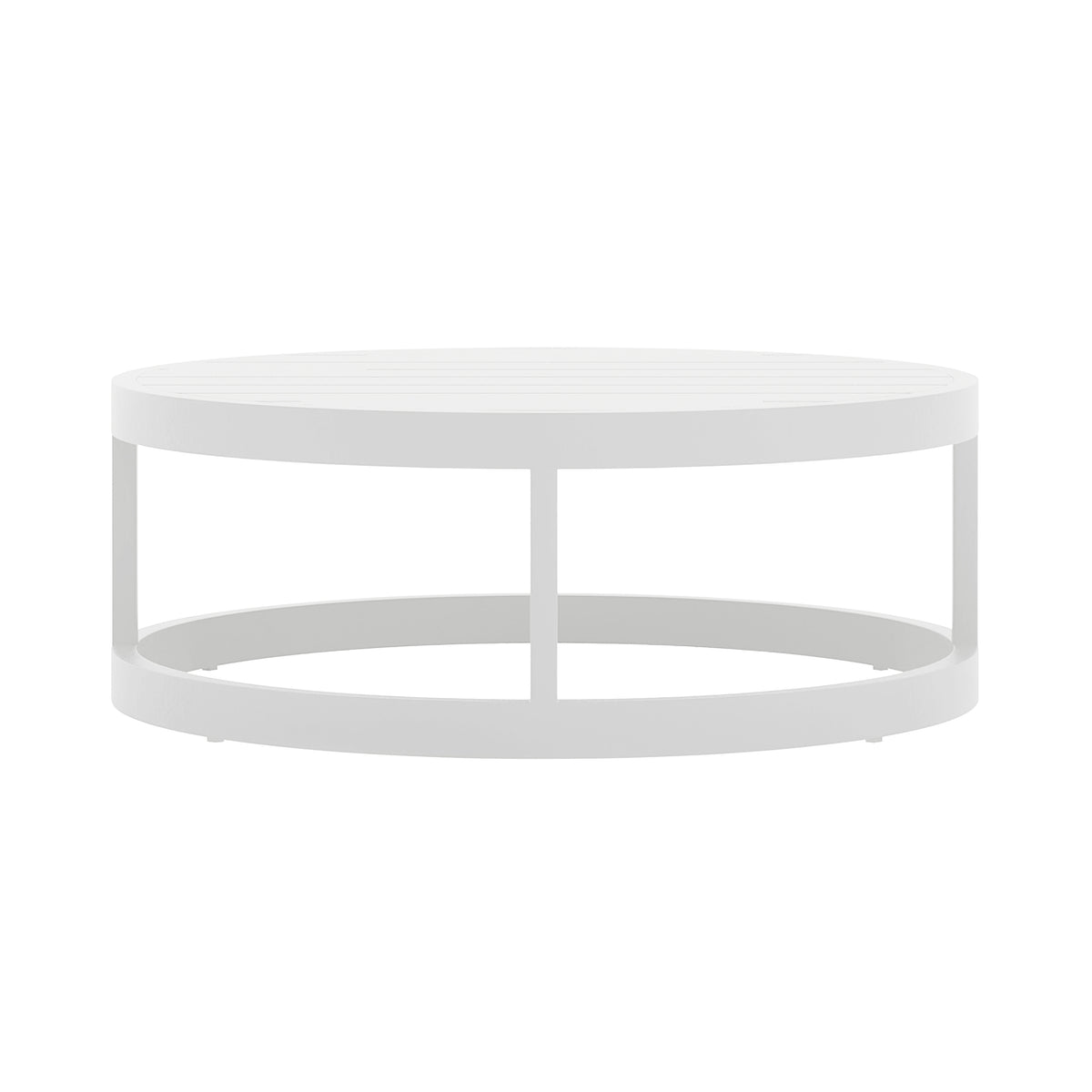 Avion Round Coffee Table#Finish_White