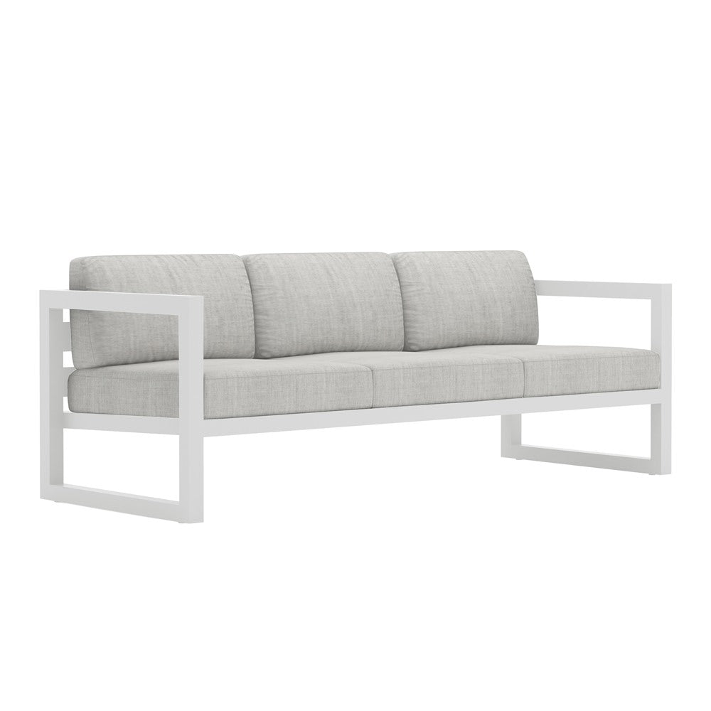 Avion Sofa#Finish_White#Fabric_Cast Silver