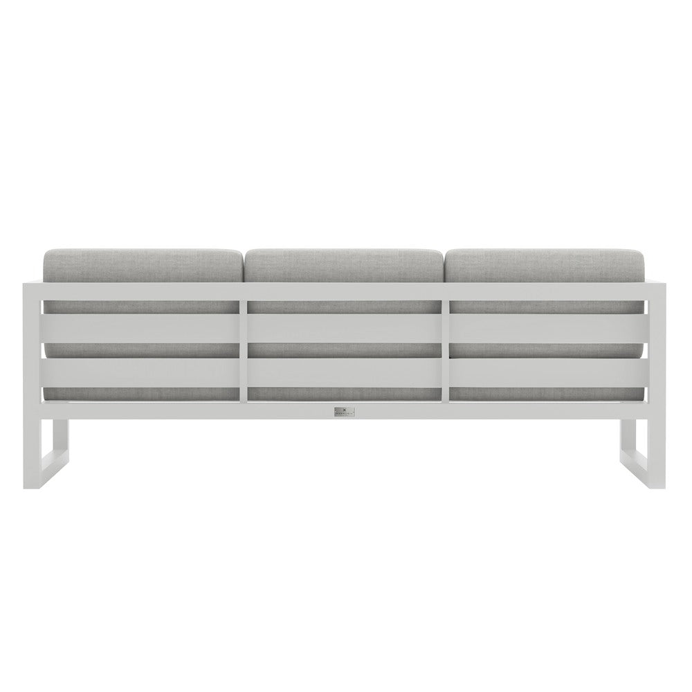 Avion Sofa#Finish_White#Fabric_Cast Silver