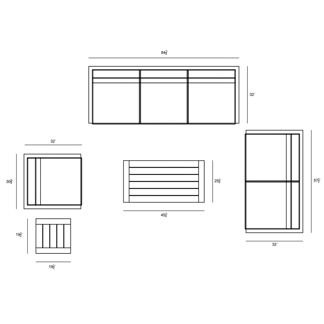 Avion 5 Piece Sofa Set