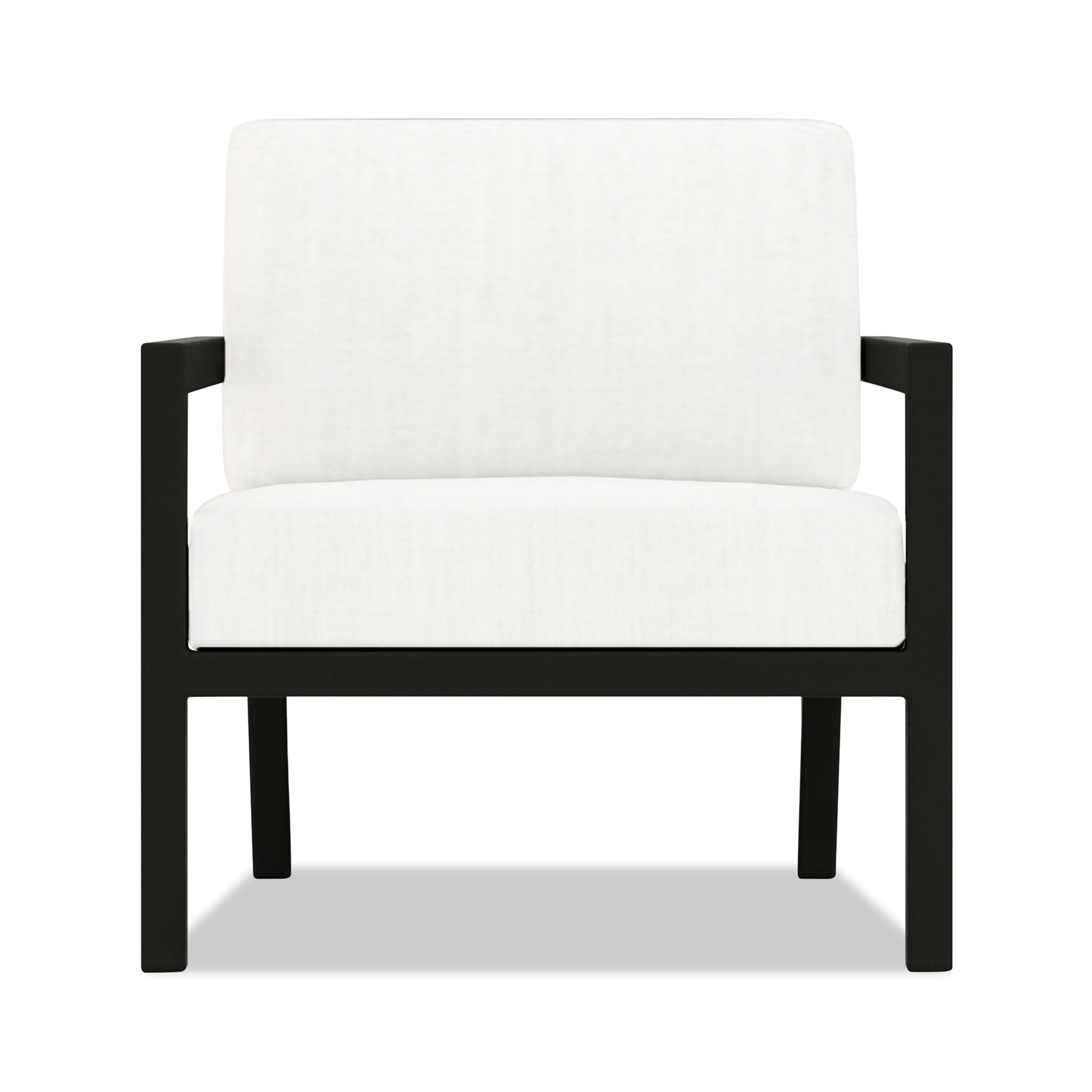 Pacifica 2 Piece Aluminum Sofa Set#Finish_Black#Fabric_Canvas Natural