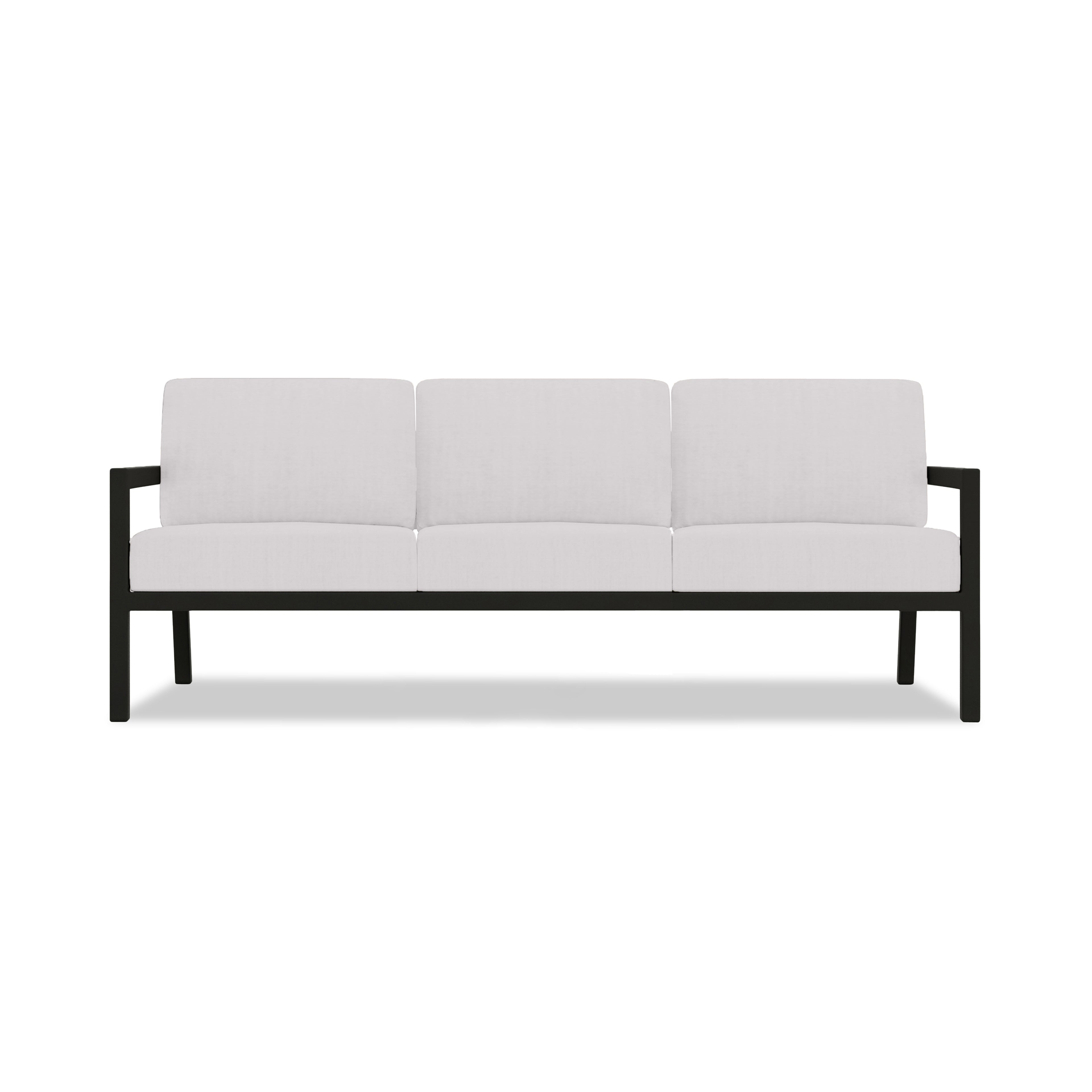 Pacifica 3 Piece Sofa Set#Finish_Black#Fabric_Cast Silver