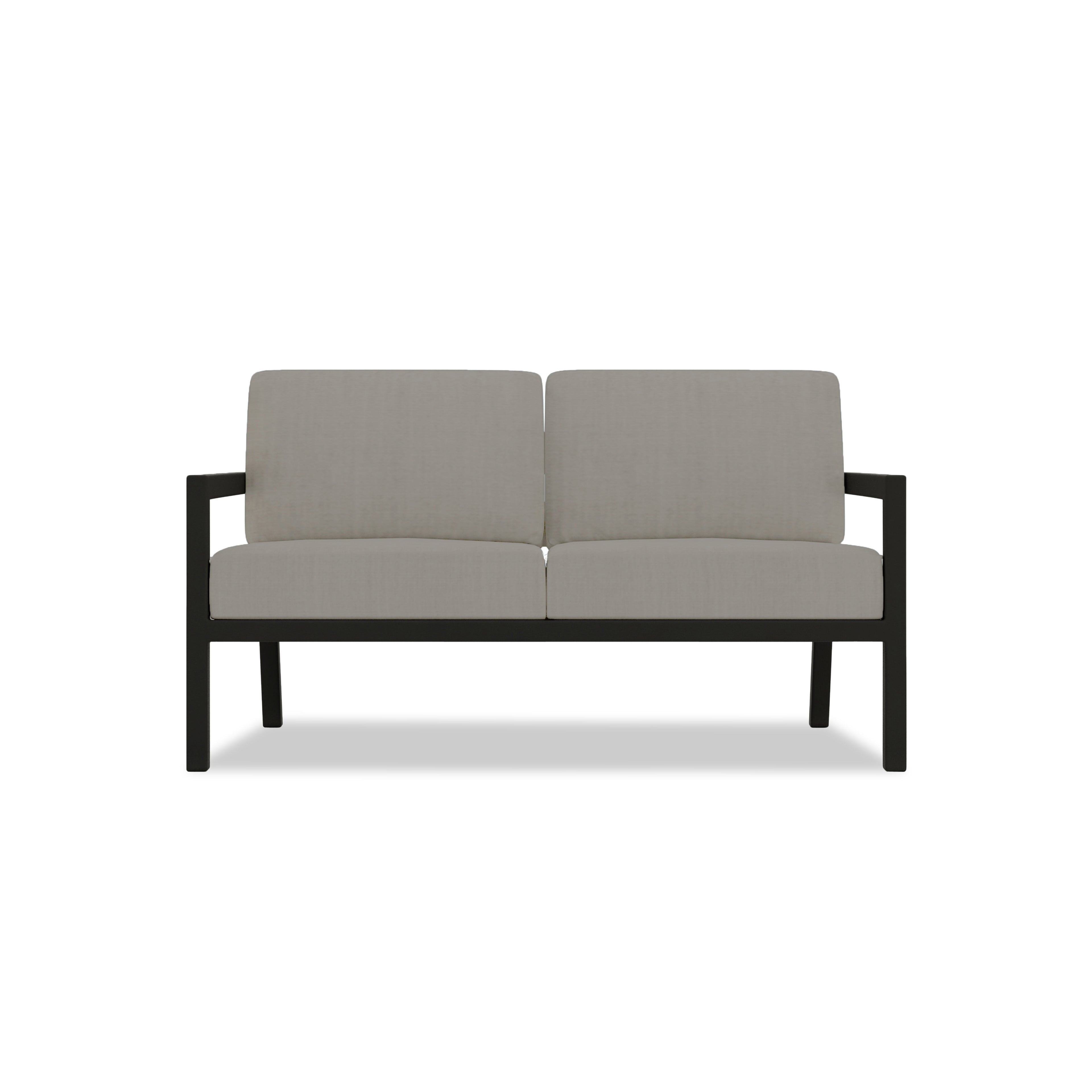 Pacifica 5 Piece Sofa Set#Finish_Black#Fabric_Canvas Charcoal