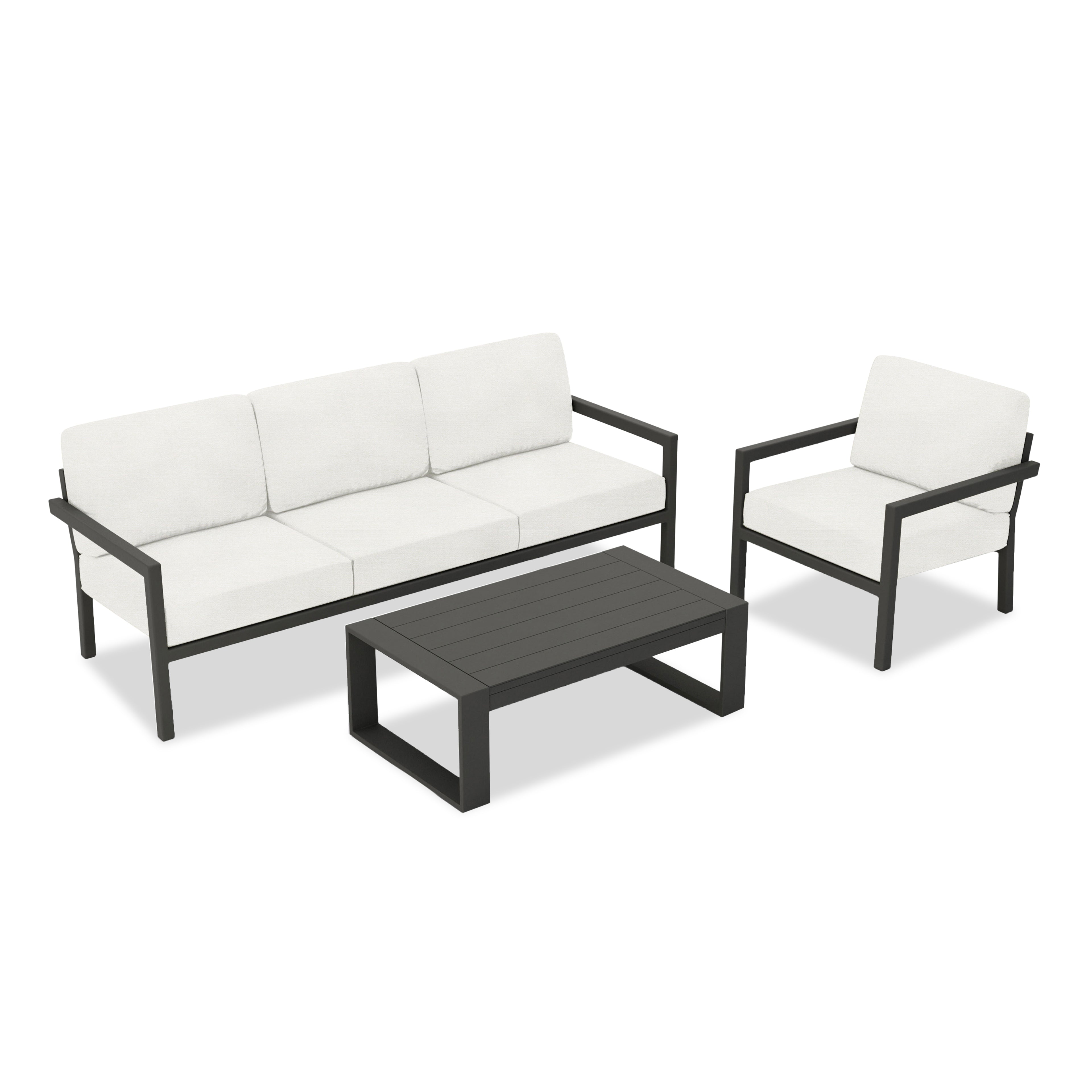 Pacifica 3 Piece Sofa Set#Finish_Slate#Fabric_Canvas Natural